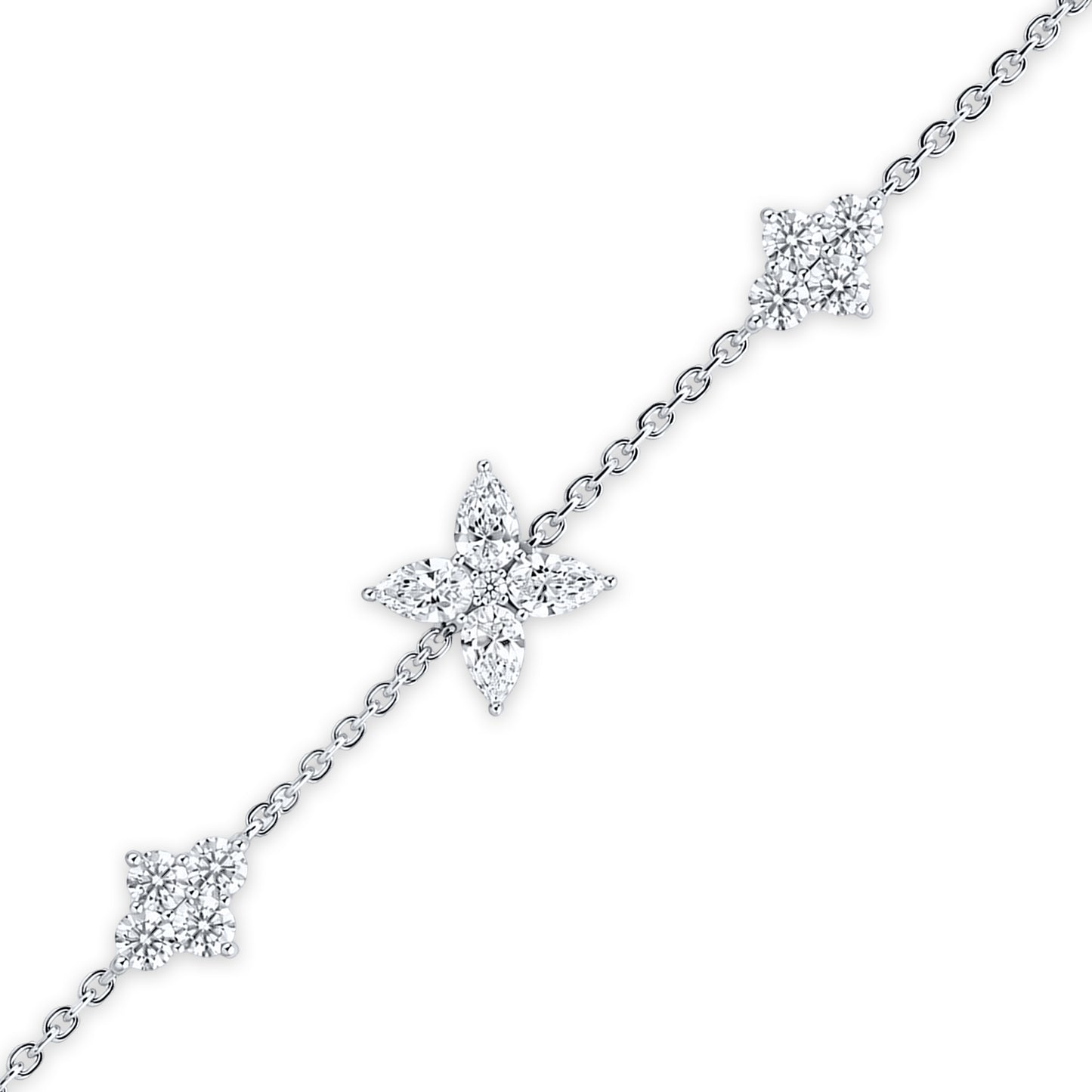 925 lab diamond bracelet 2.99 ctw