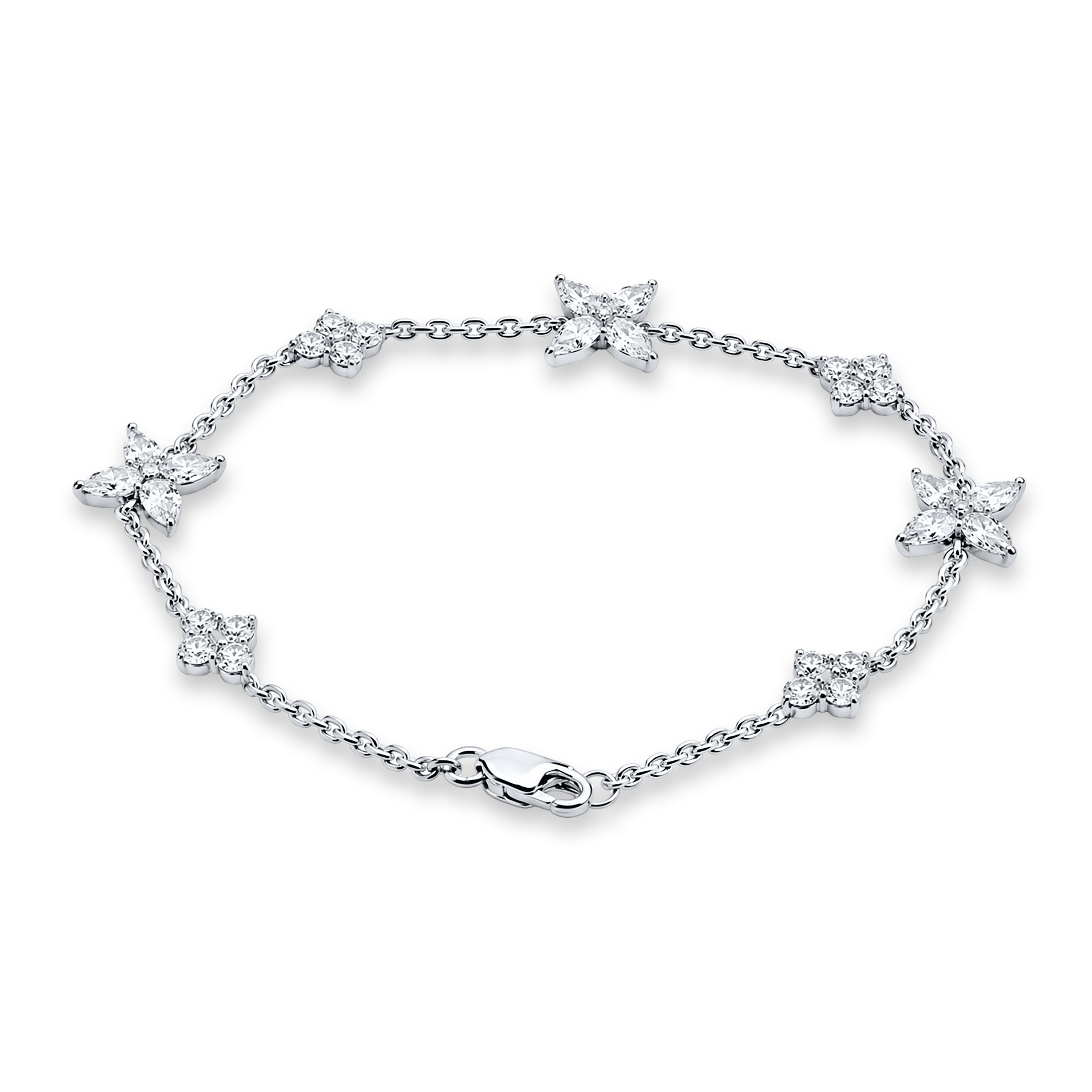 925 lab diamond bracelet 2.99 ctw