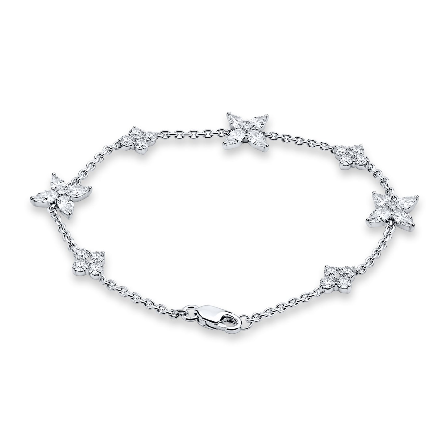925 lab diamond bracelet 2.99 ctw
