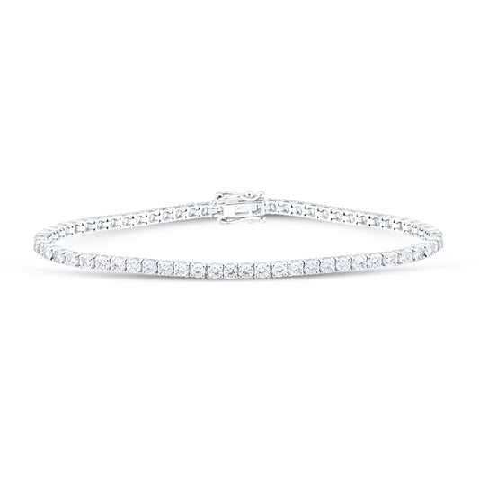 14KT White Gold 4.00 CTW Diamond Tennis Bracelet