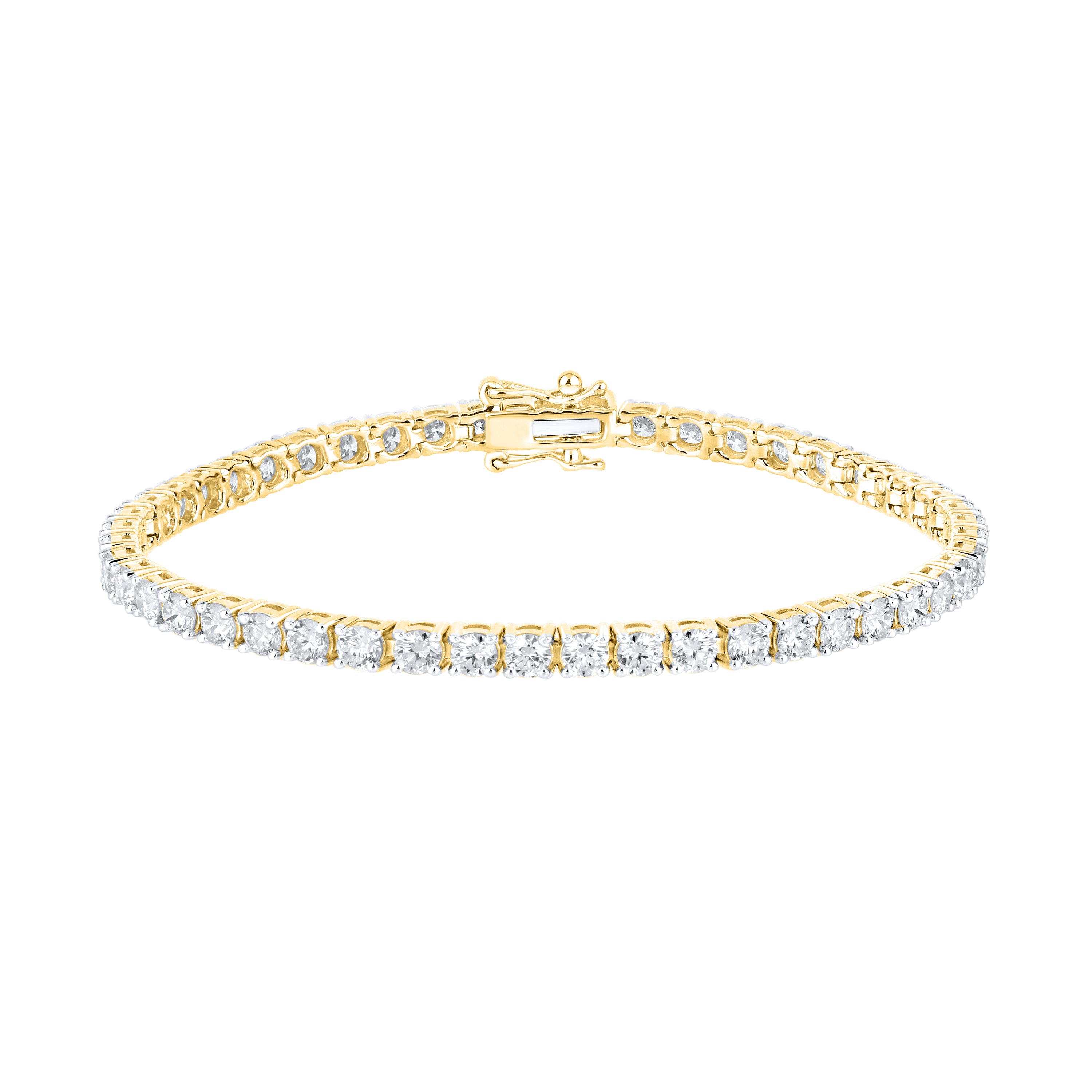 14KT Yellow Gold 5.97 CTW Lab Diamond Tennis Bracelet