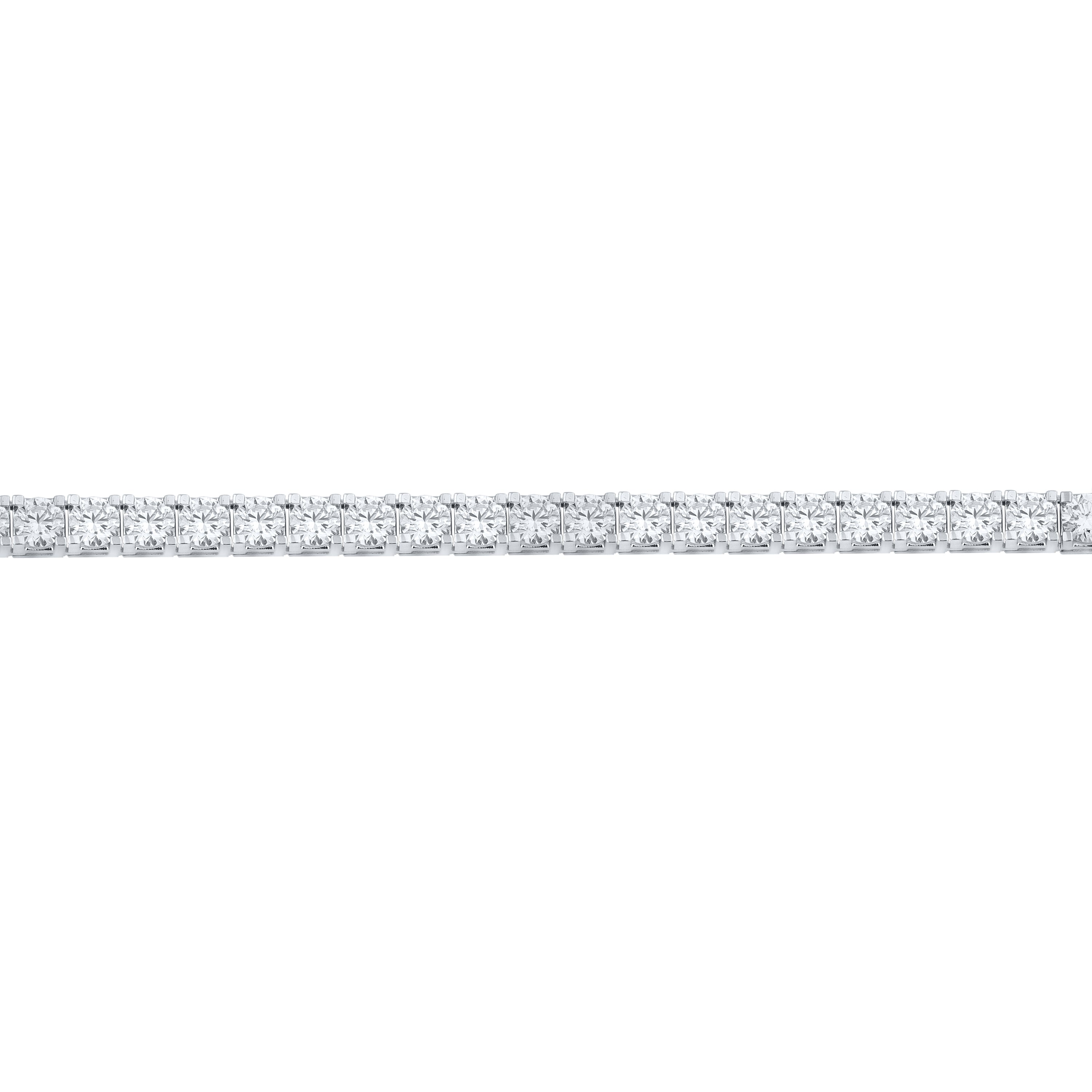 14kt white gold 7 CTW Lab Diamond Tennis Bracelet