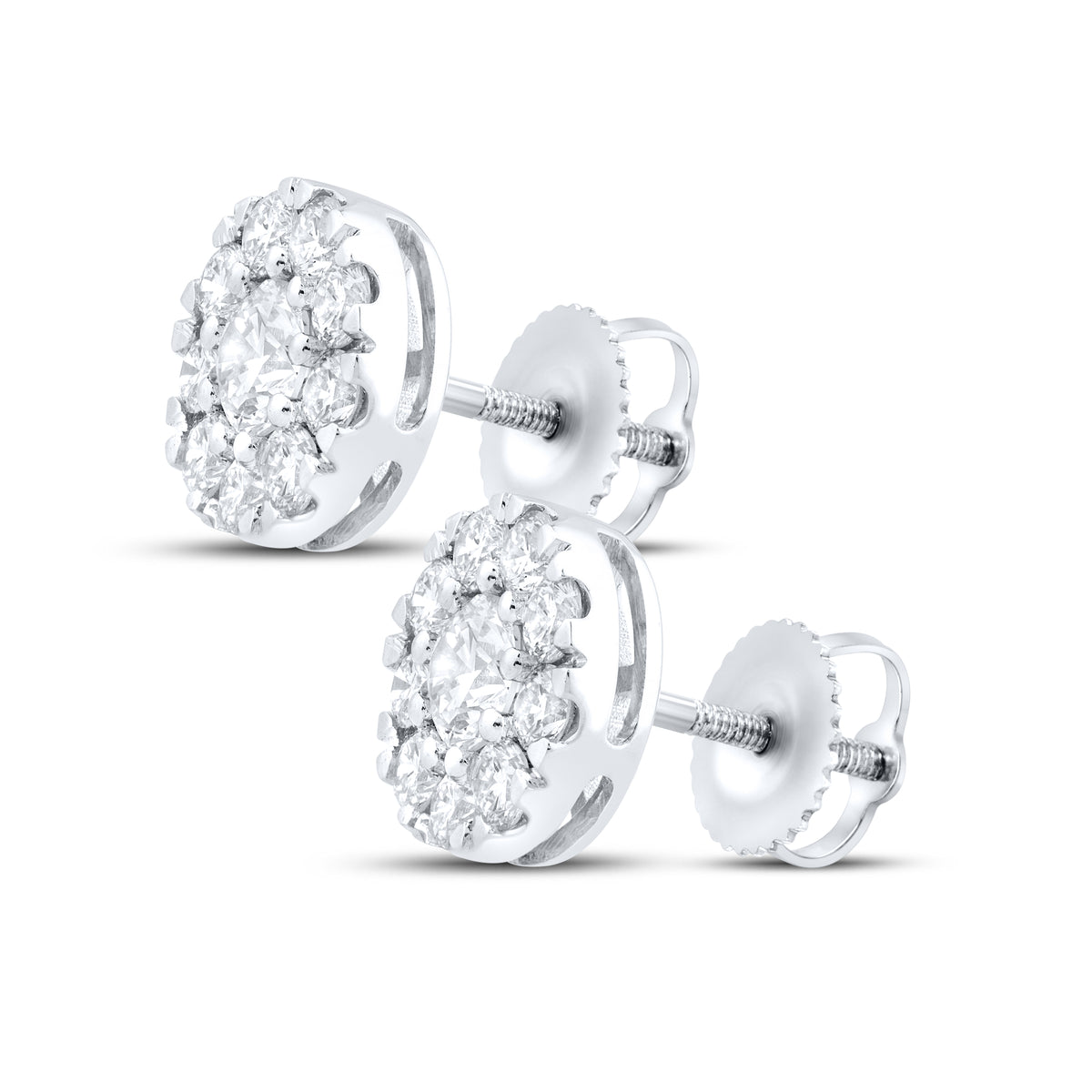 14kt White Gold 1.47 CTW Lab Diamond  Earrings