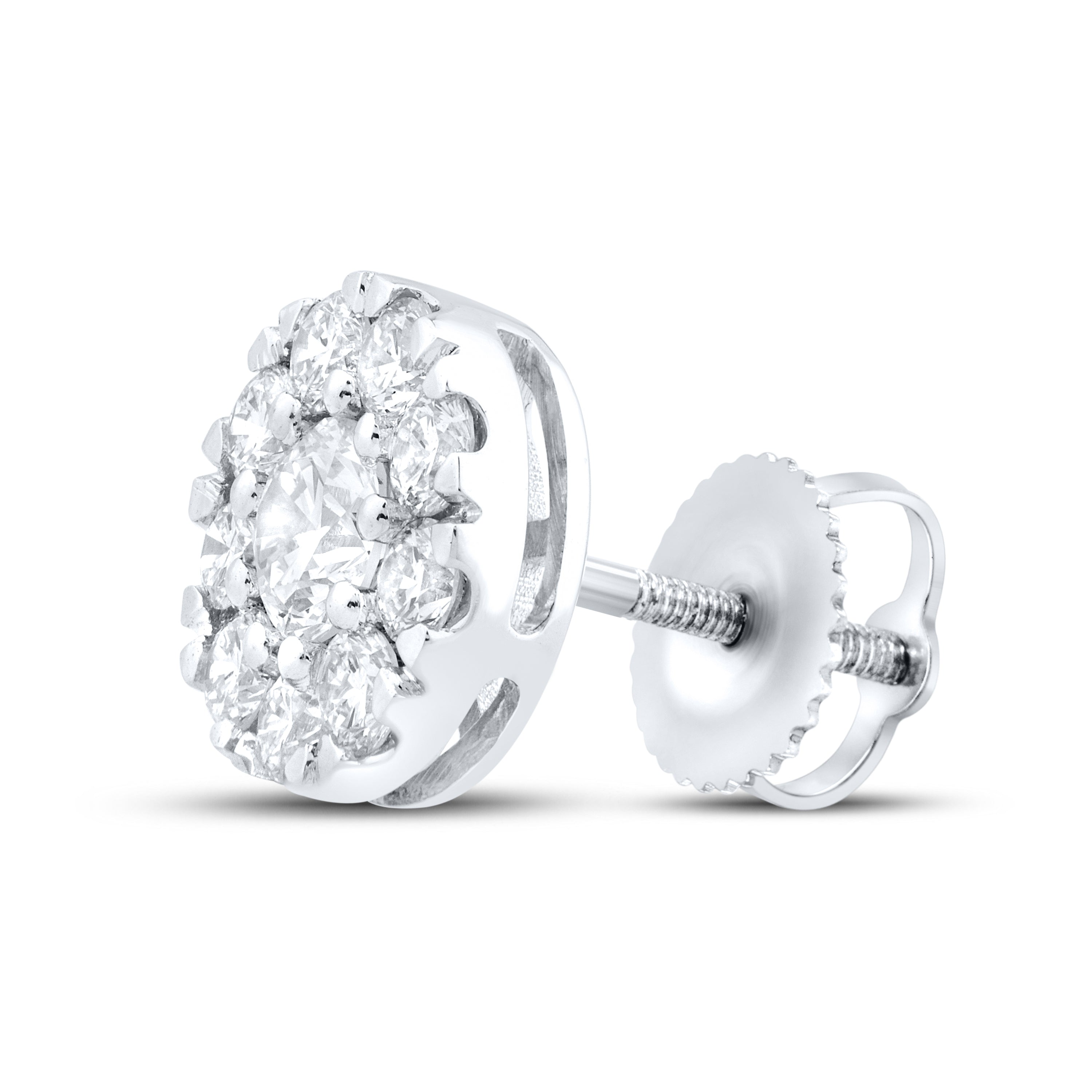 14kt White Gold 1.47 CTW Lab Diamond  Earrings