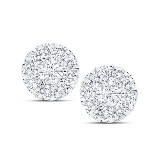 14kt White Gold 1.47 CTW Lab Diamond  Earrings