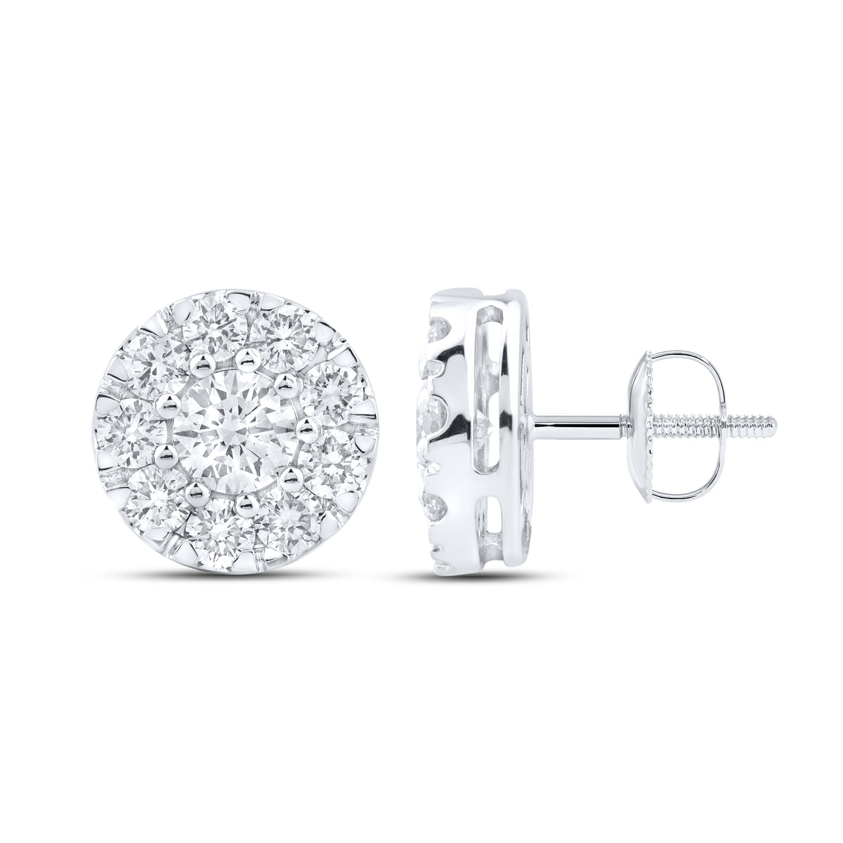 14kt White Gold 1.47 CTW Lab Diamond  Earrings