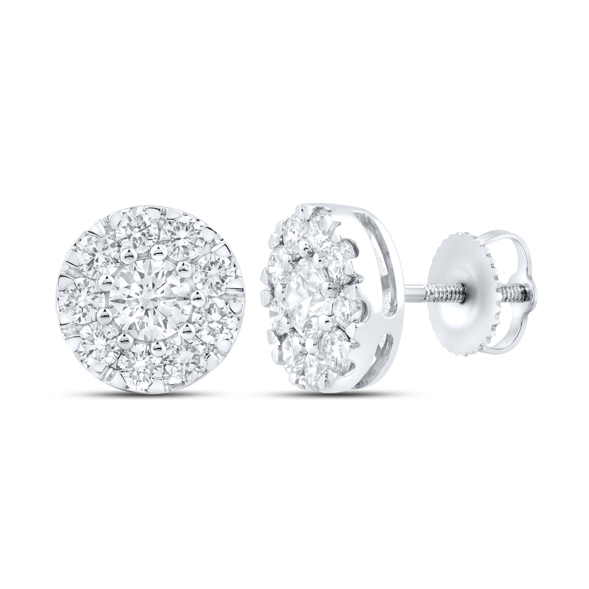 14kt White Gold 1.47 CTW Lab Diamond  Earrings