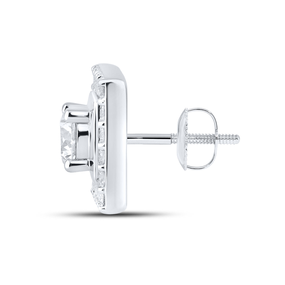 14k White Gold 1.75 CTW Lab Diamond Earring