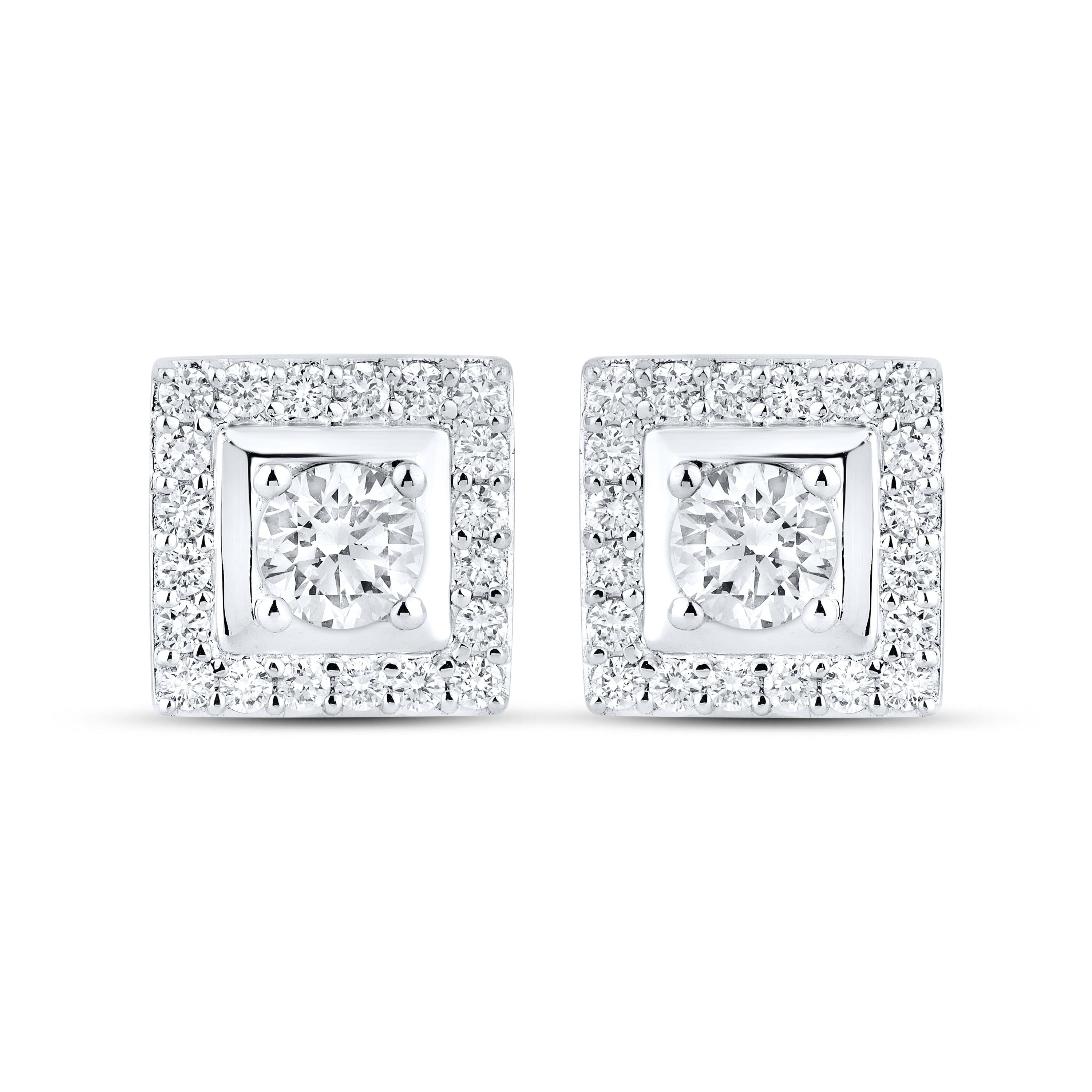 14k White Gold 1.75 CTW Lab Diamond Earring