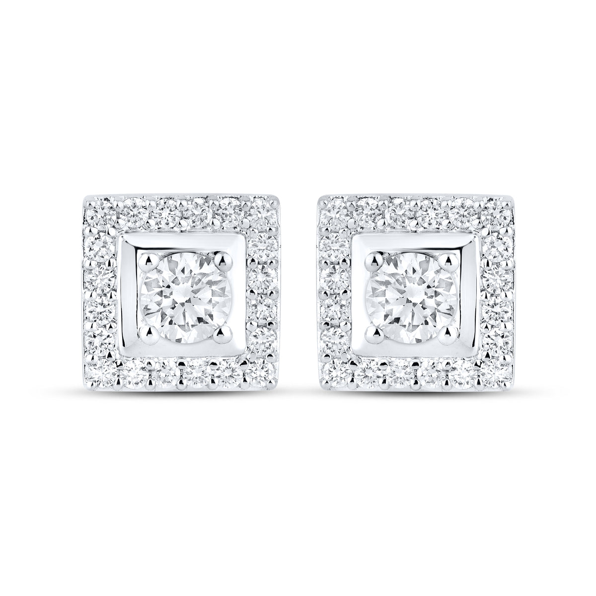 14k White Gold 1.75 CTW Lab Diamond Earring