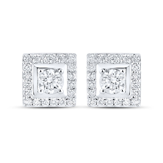 14k White Gold 1.75 CTW Lab Diamond Earring