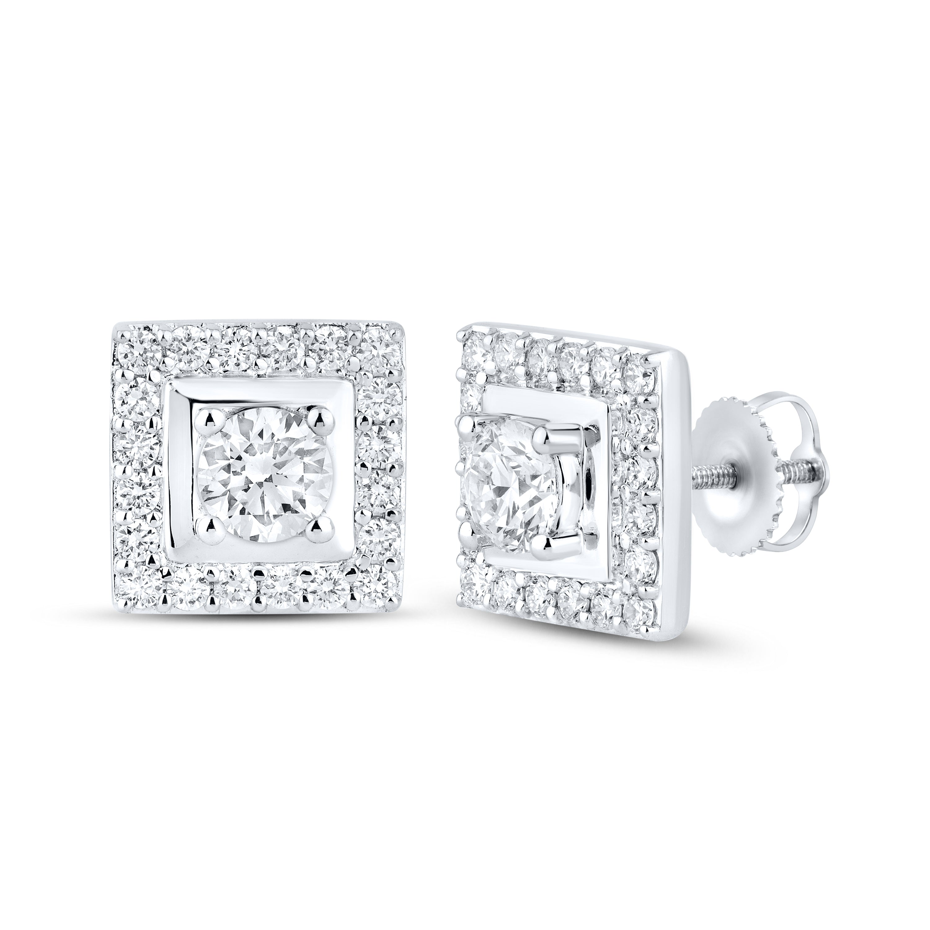 14k White Gold 1.75 CTW Lab Diamond Earring