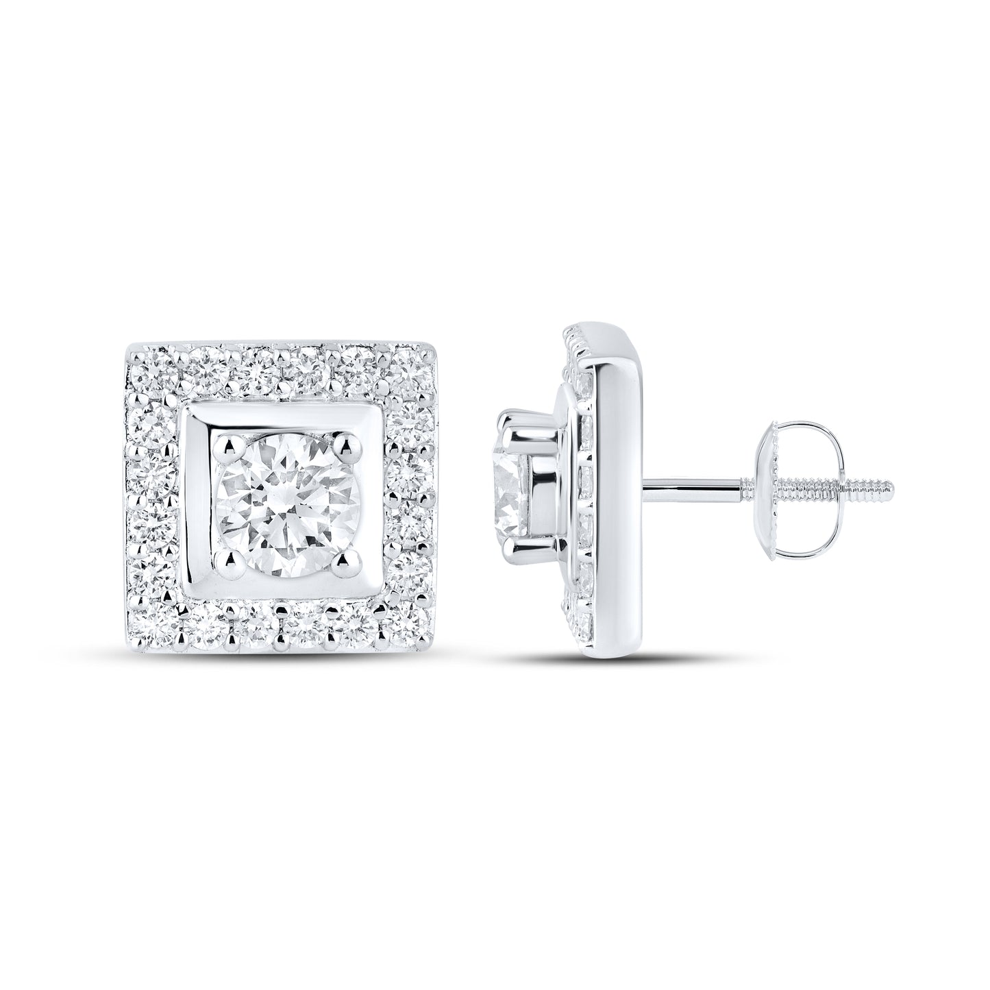 14k White Gold 1.75 CTW Lab Diamond Earring