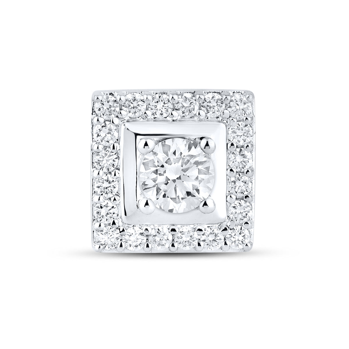 14k White Gold 1.75 CTW Lab Diamond Earring