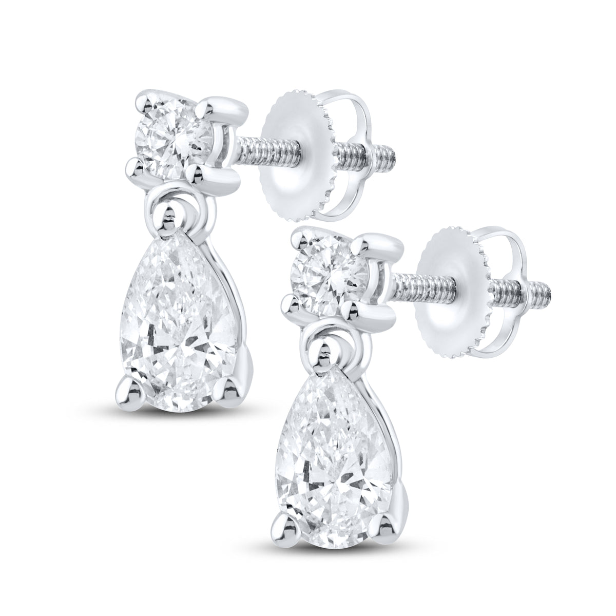 14kt White Gold 0.49 CTW Lab Diamond  Earrings