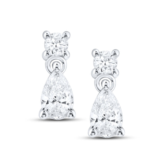 14kt White Gold 0.49 CTW Lab Diamond  Earrings