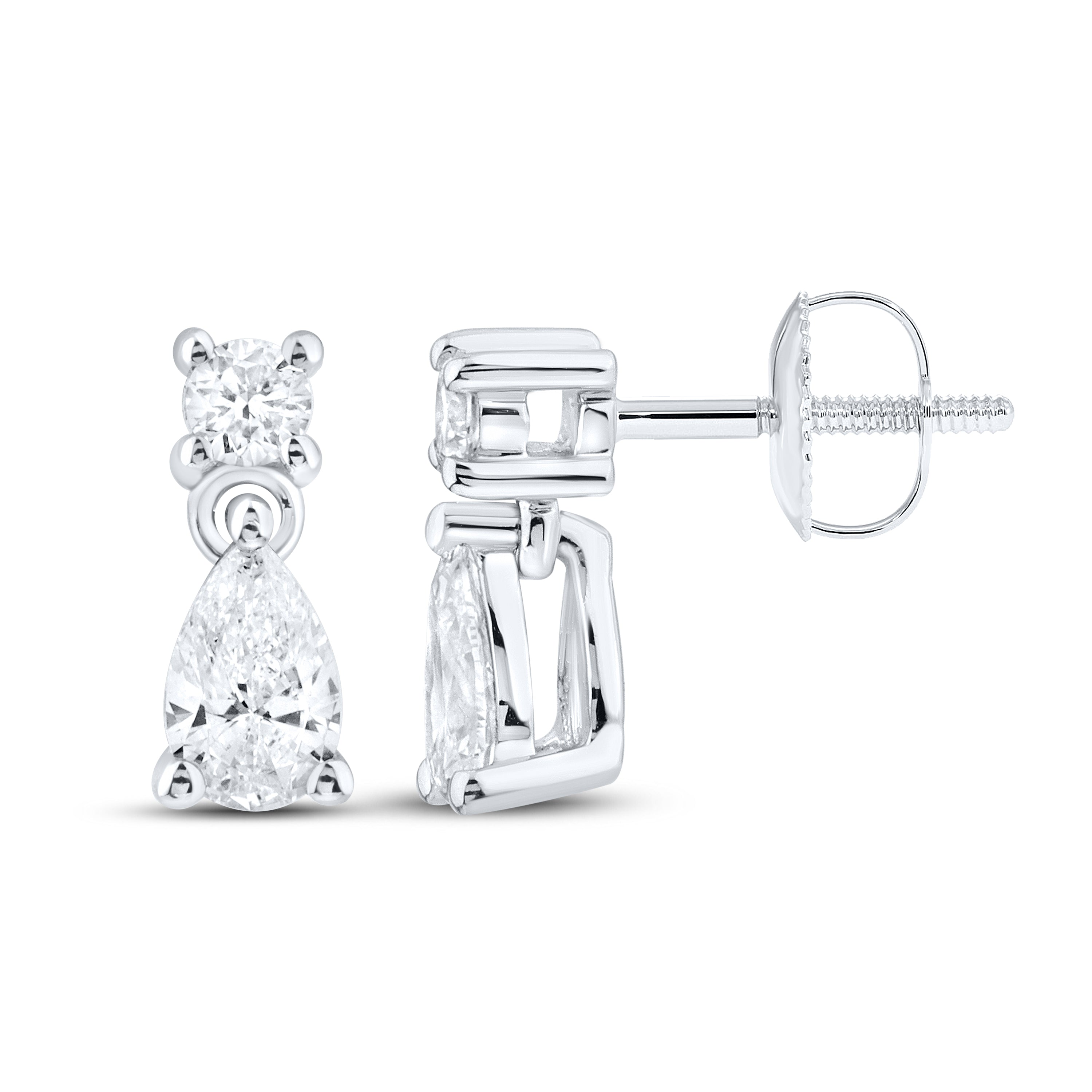 14kt White Gold 0.49 CTW Lab Diamond  Earrings