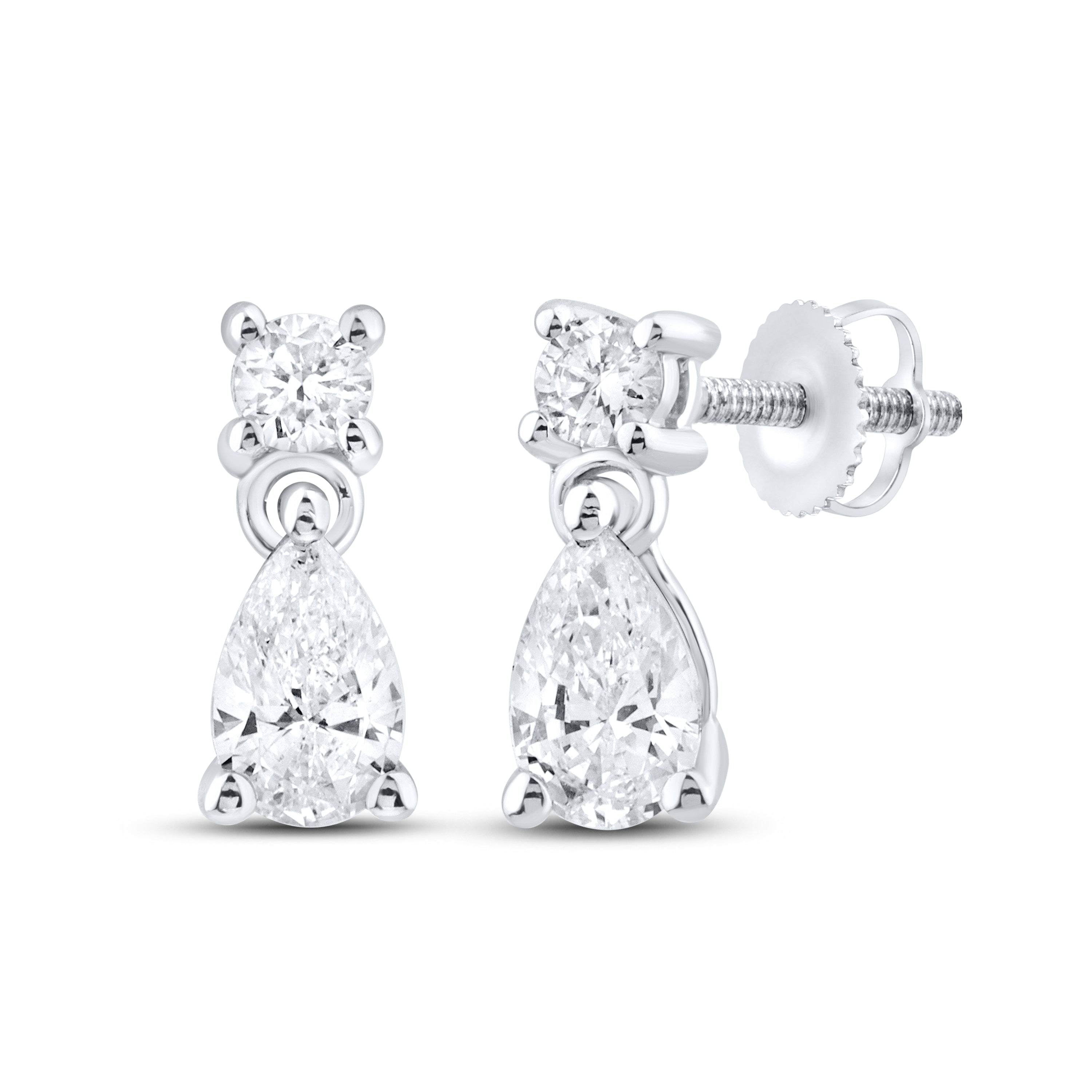 14kt White Gold 0.49 CTW Lab Diamond  Earrings