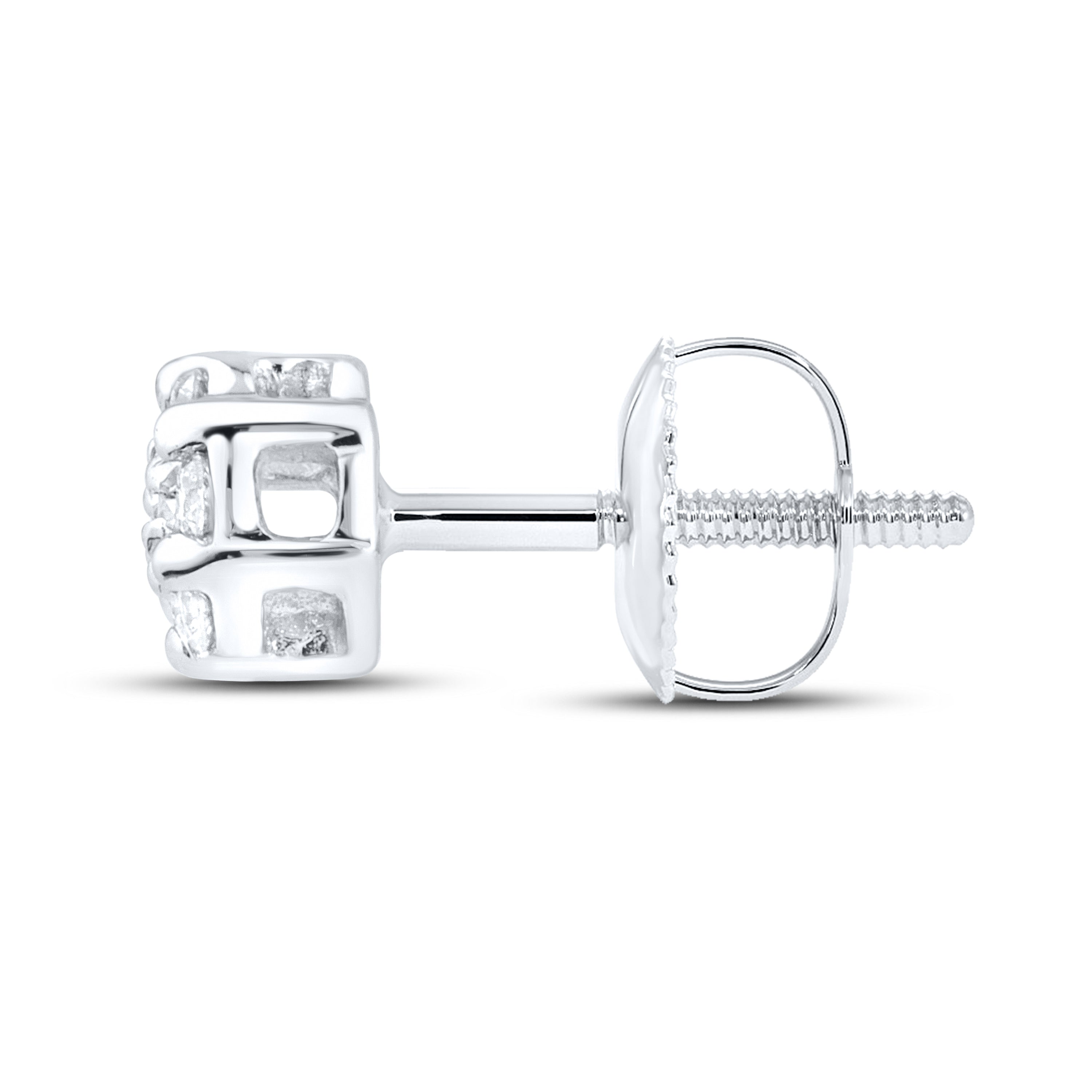 10k White Gold 0.15ctw lab diamond earrings