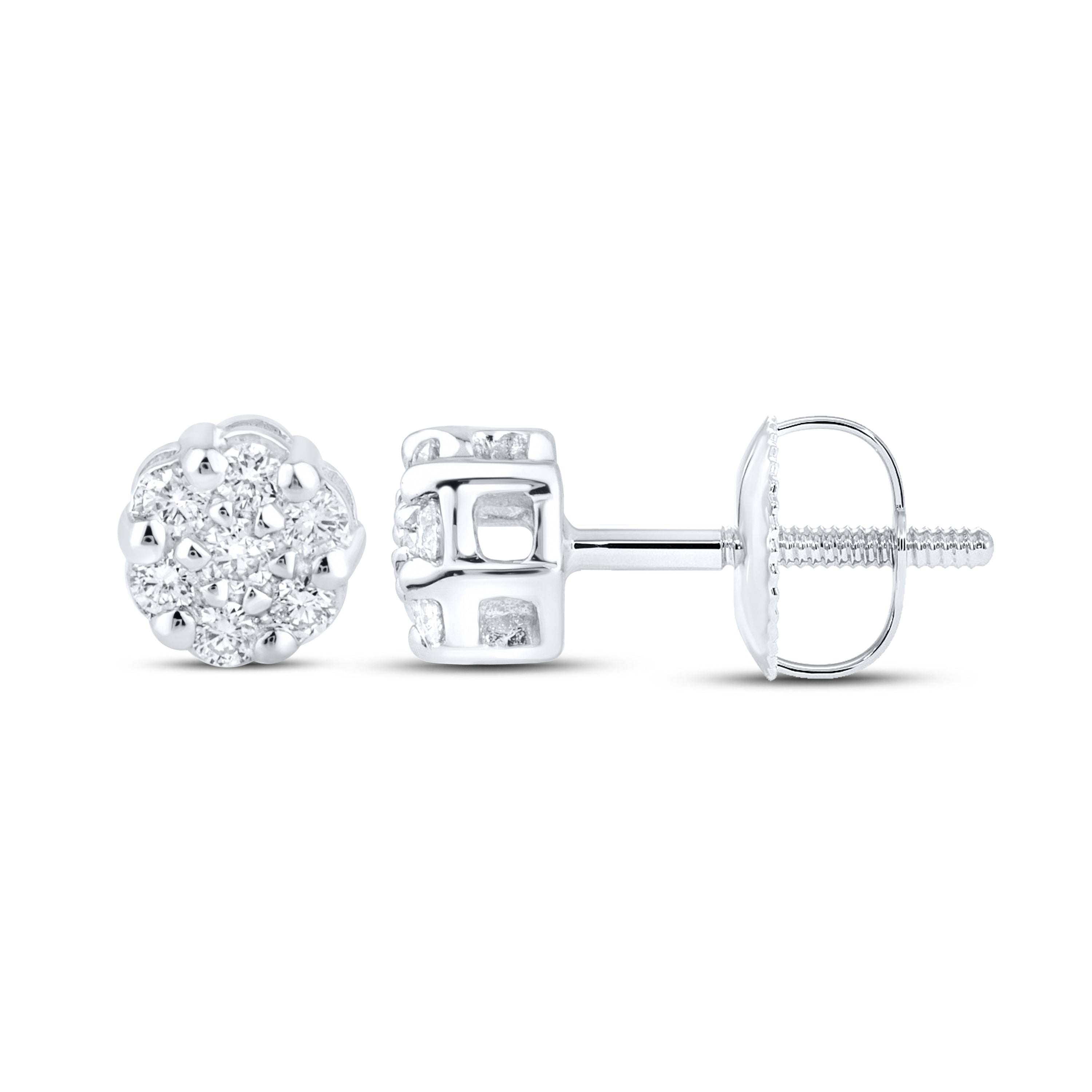 10k White Gold 0.15ctw lab diamond earrings