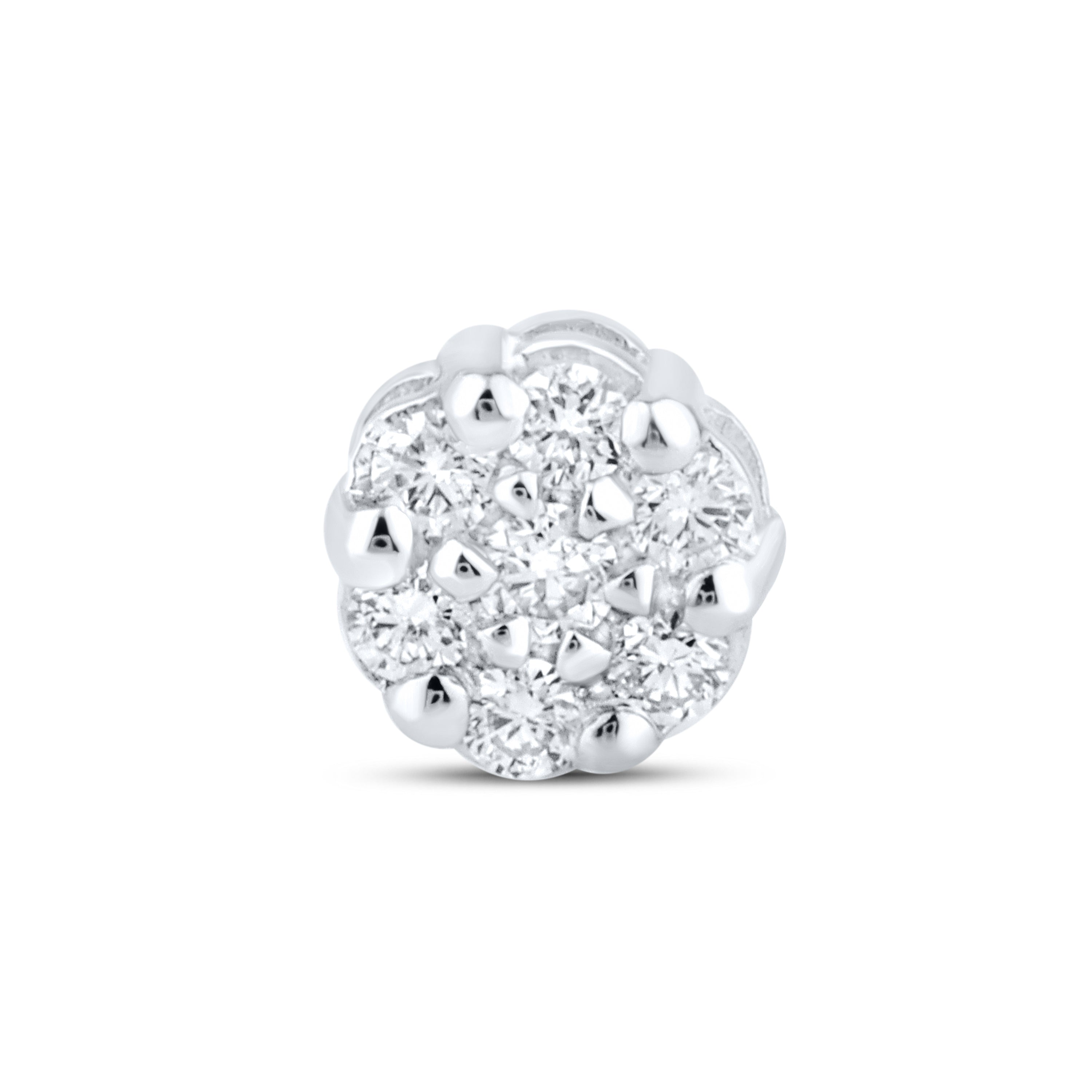 10k White Gold 0.15ctw lab diamond earrings