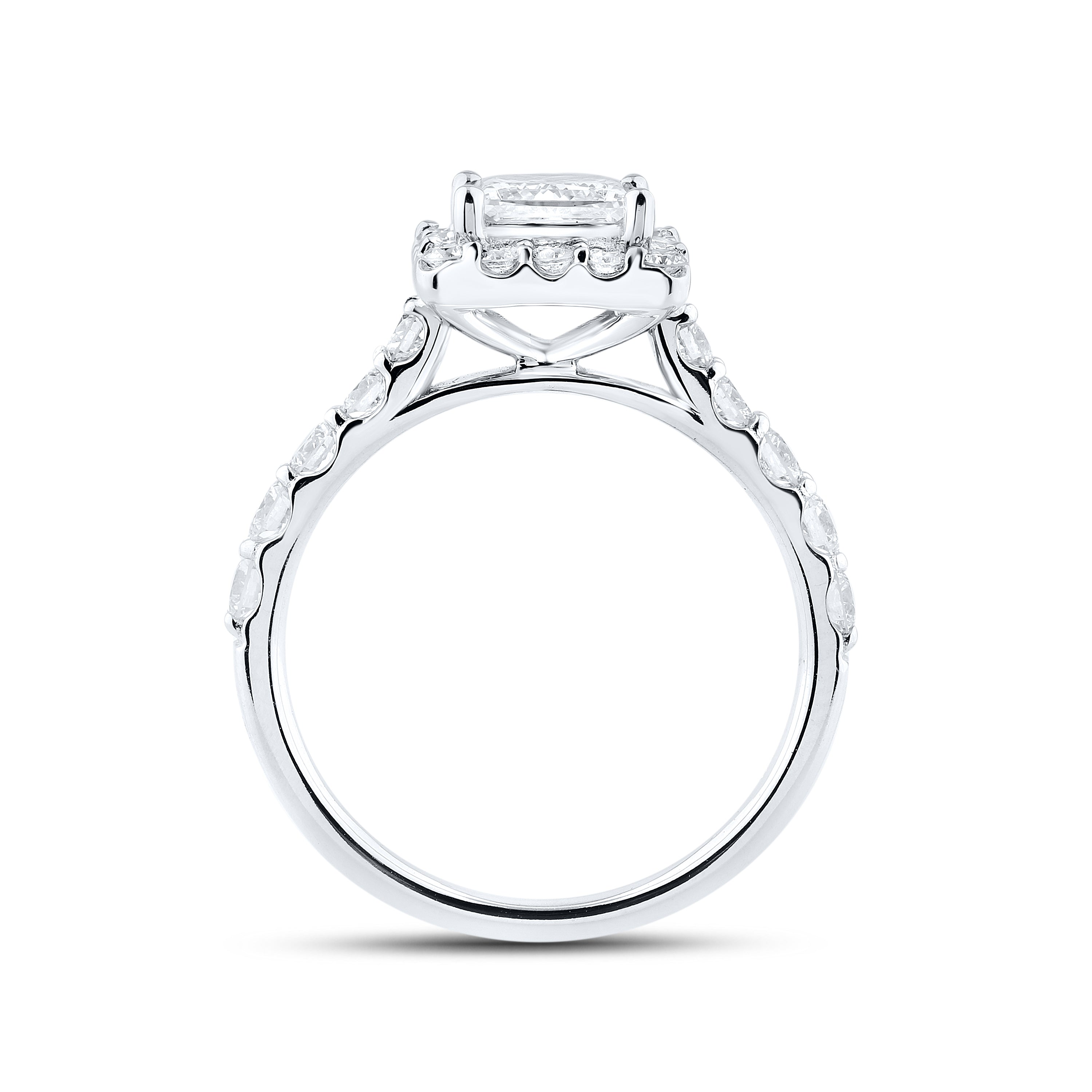 14kt White Gold 1.90 CTW Lab Diamond Engagement Ring