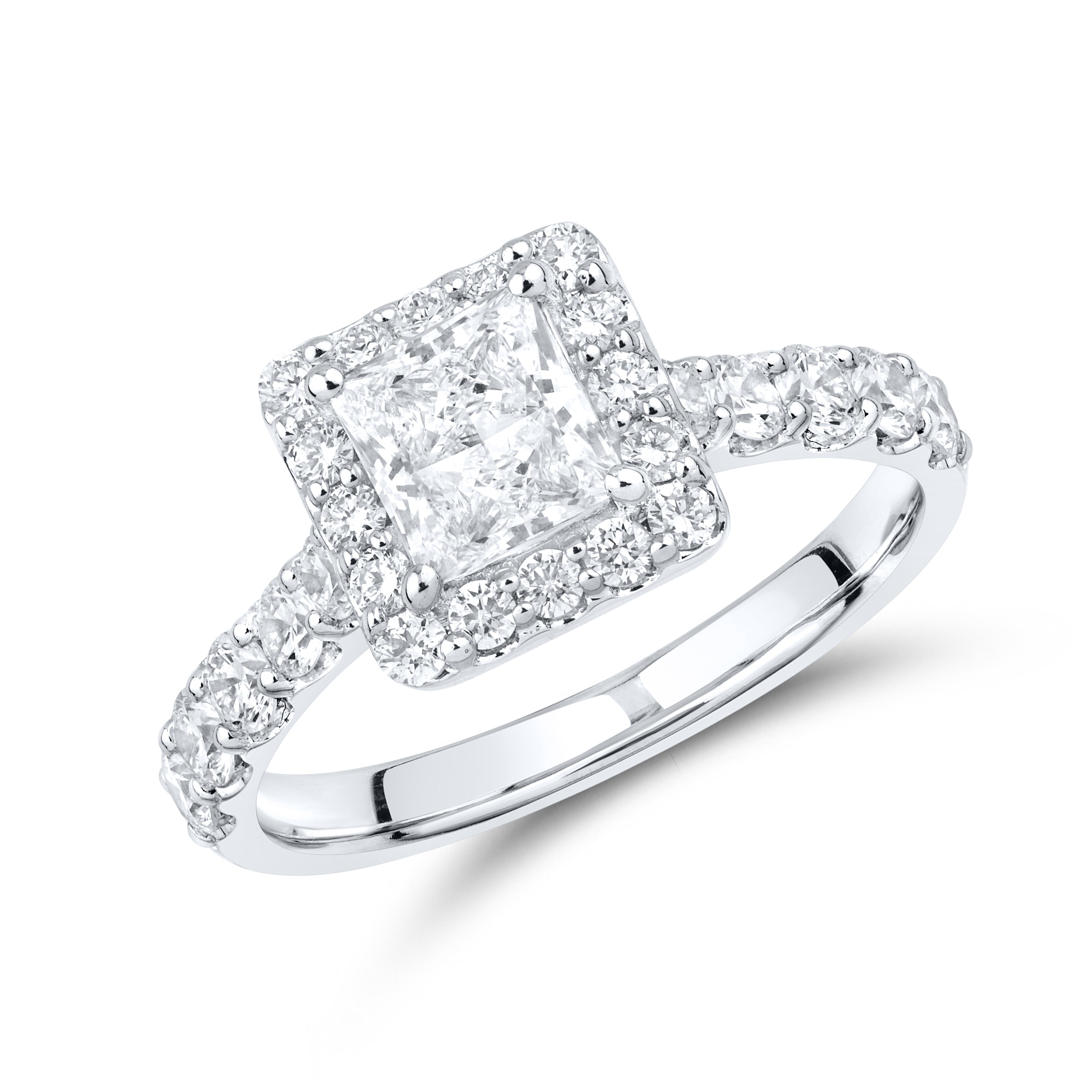 14kt White Gold 1.90 CTW Lab Diamond Engagement Ring
