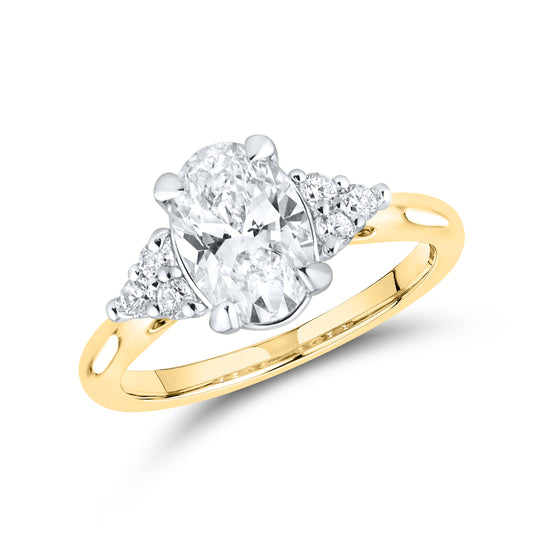 14kt Yellow Gold 1.69 CTW Lab Diamond Engagement Ring