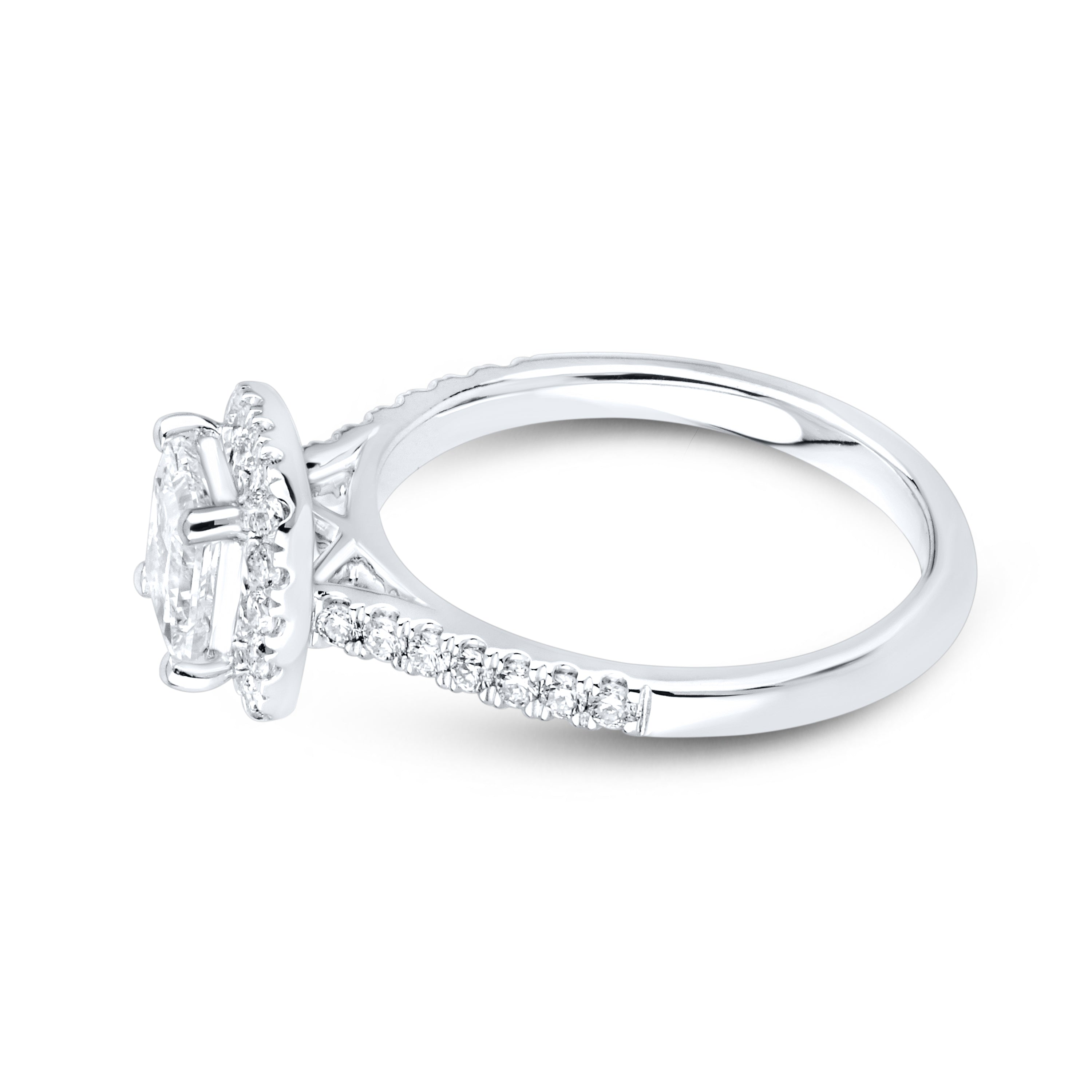 14kt White Gold 1.42 CTW Lab Diamond Princes Shape Engagement Ring