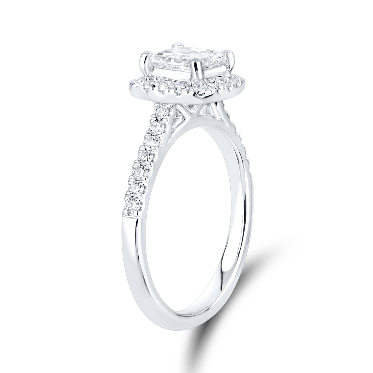 14kt White Gold 1.42 CTW Lab Diamond Princes Shape Engagement Ring