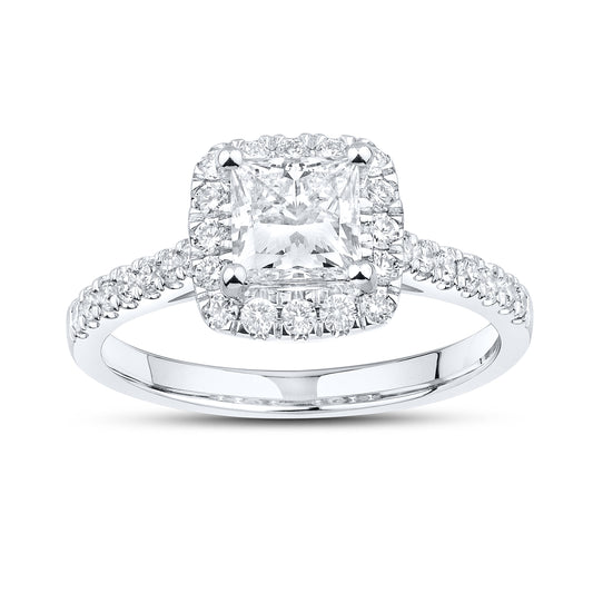 14kt White Gold 1.42 CTW Lab Diamond Princes Shape Engagement Ring