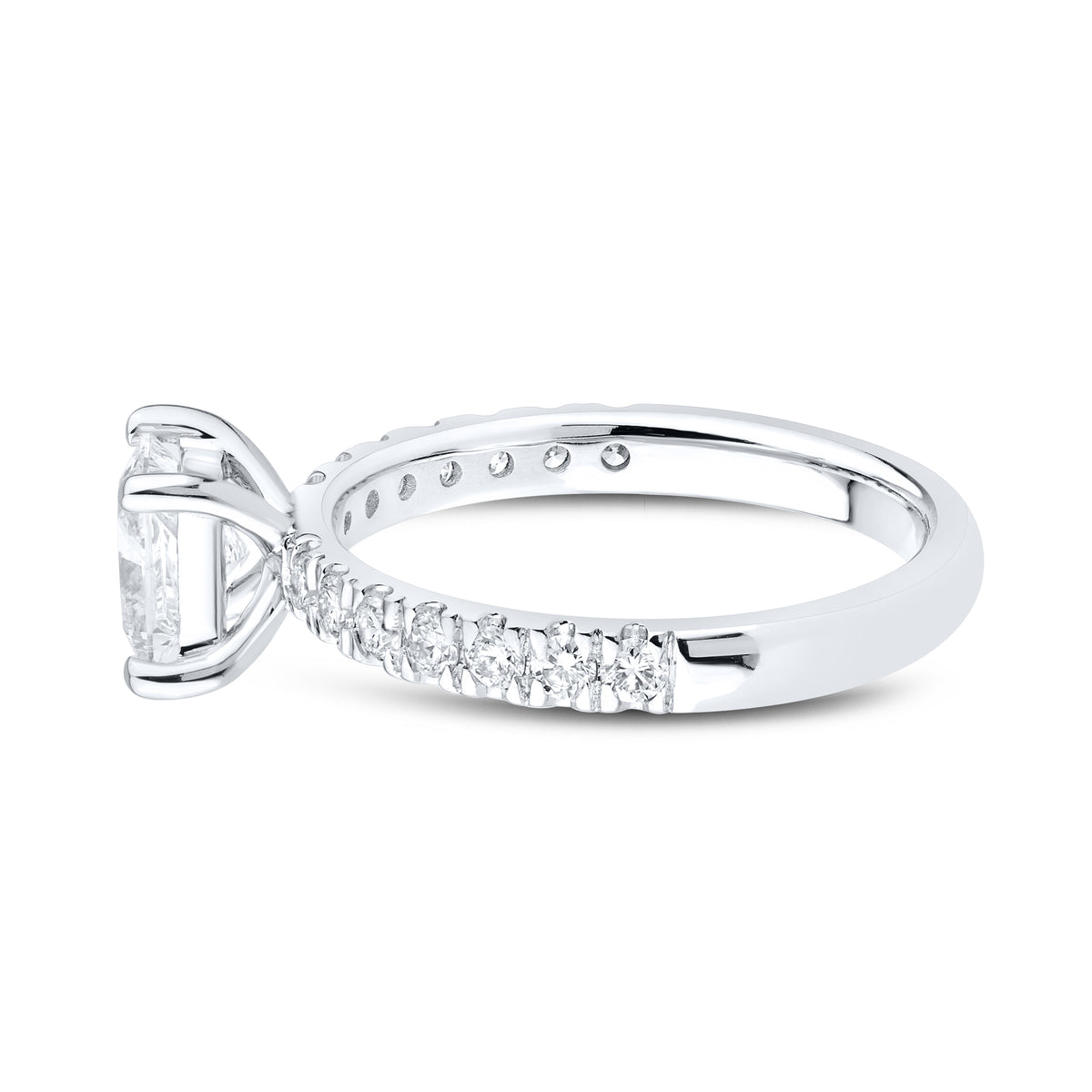 14kt White Gold 1.45 CTW Lab Diamond Princes Shape Engagement Ring