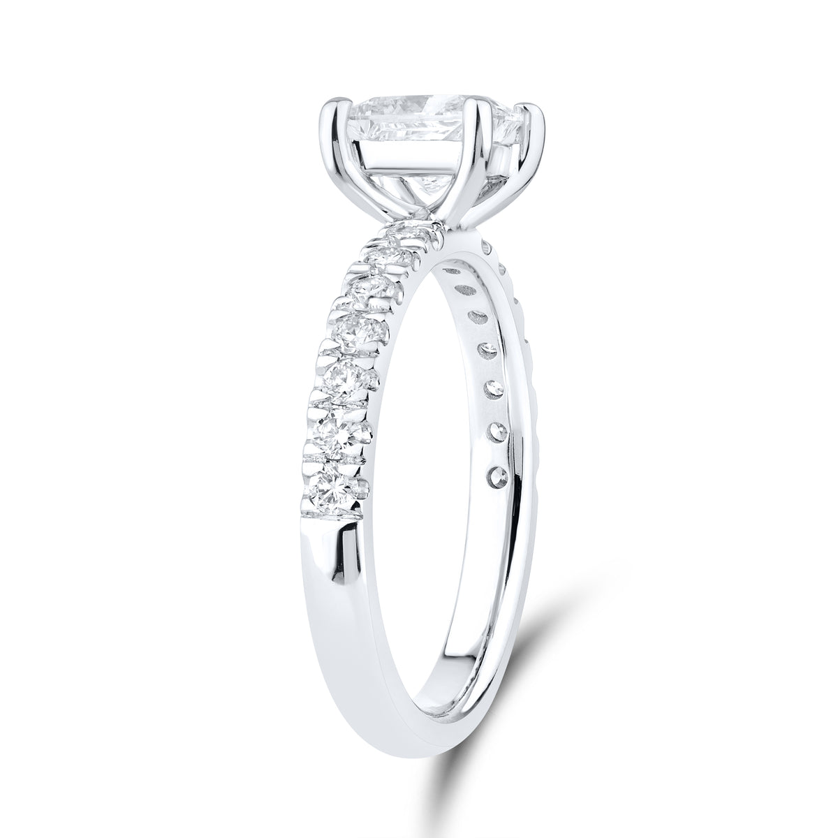 14kt White Gold 1.45 CTW Lab Diamond Princes Shape Engagement Ring