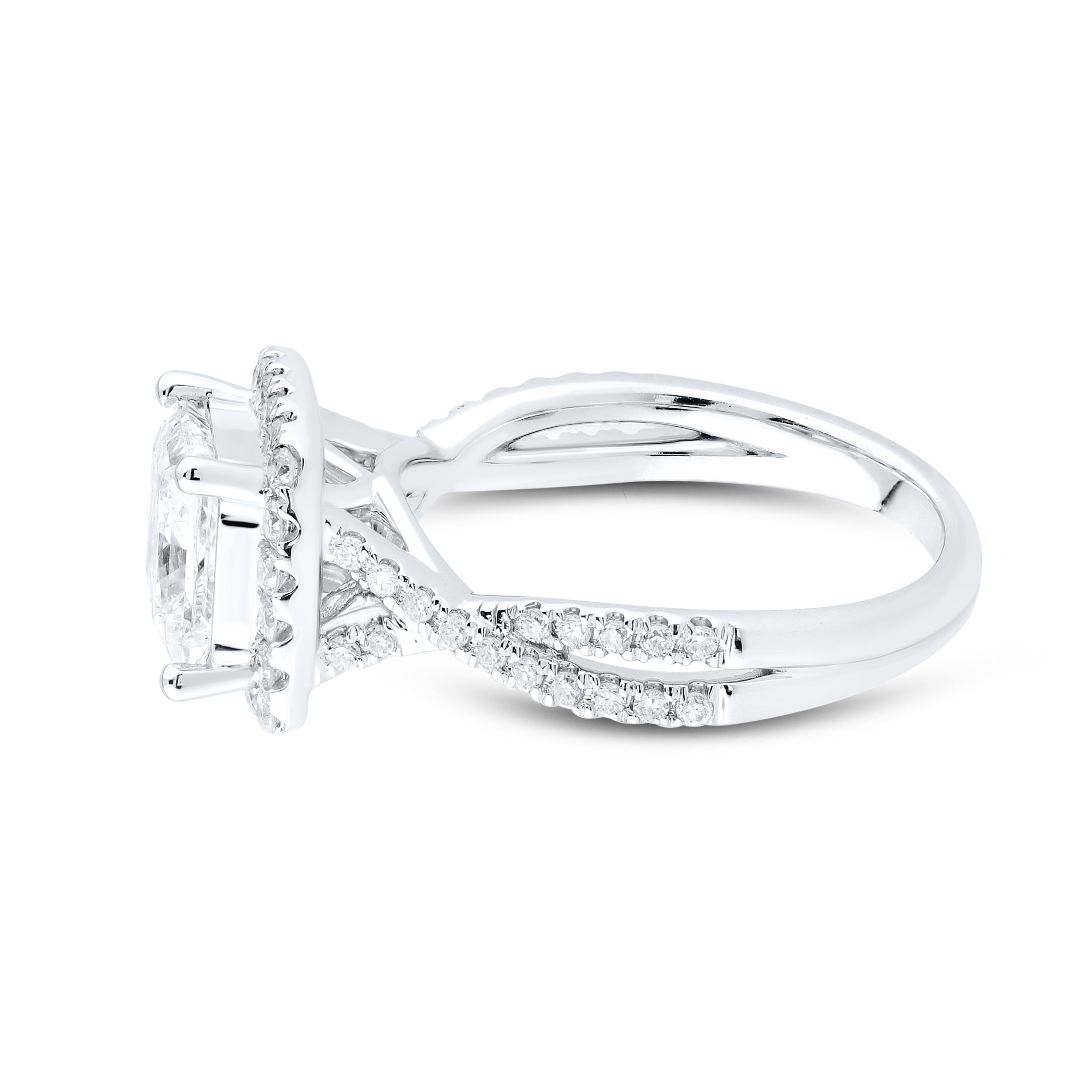 14kt White Gold 2.60 CTW Lab Diamond Engagement Ring