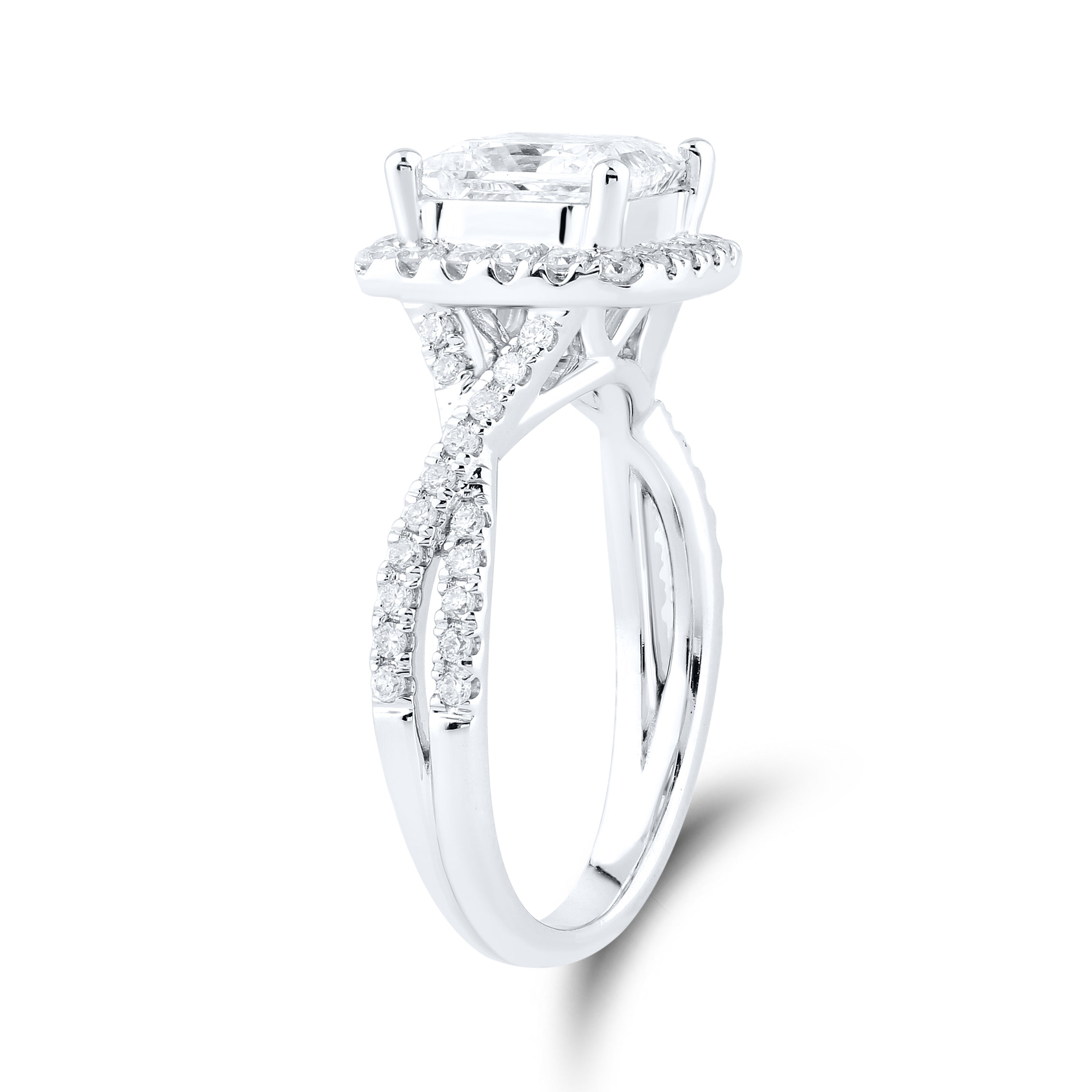14kt White Gold 2.60 CTW Lab Diamond Engagement Ring