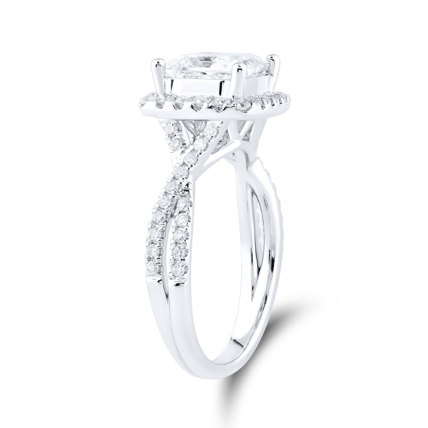 14kt White Gold 2.60 CTW Lab Diamond Engagement Ring