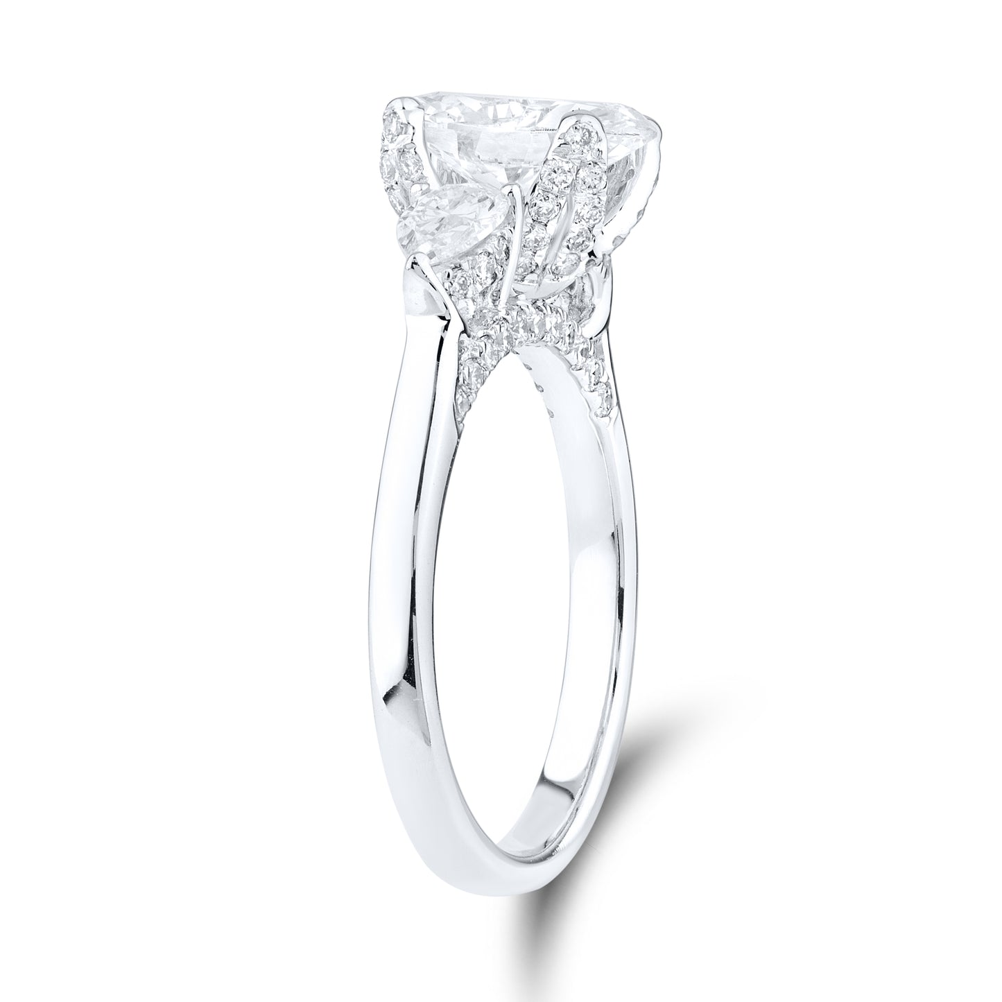 14kt White Gold 2.59 CTW Lab Diamond Engagement Ring