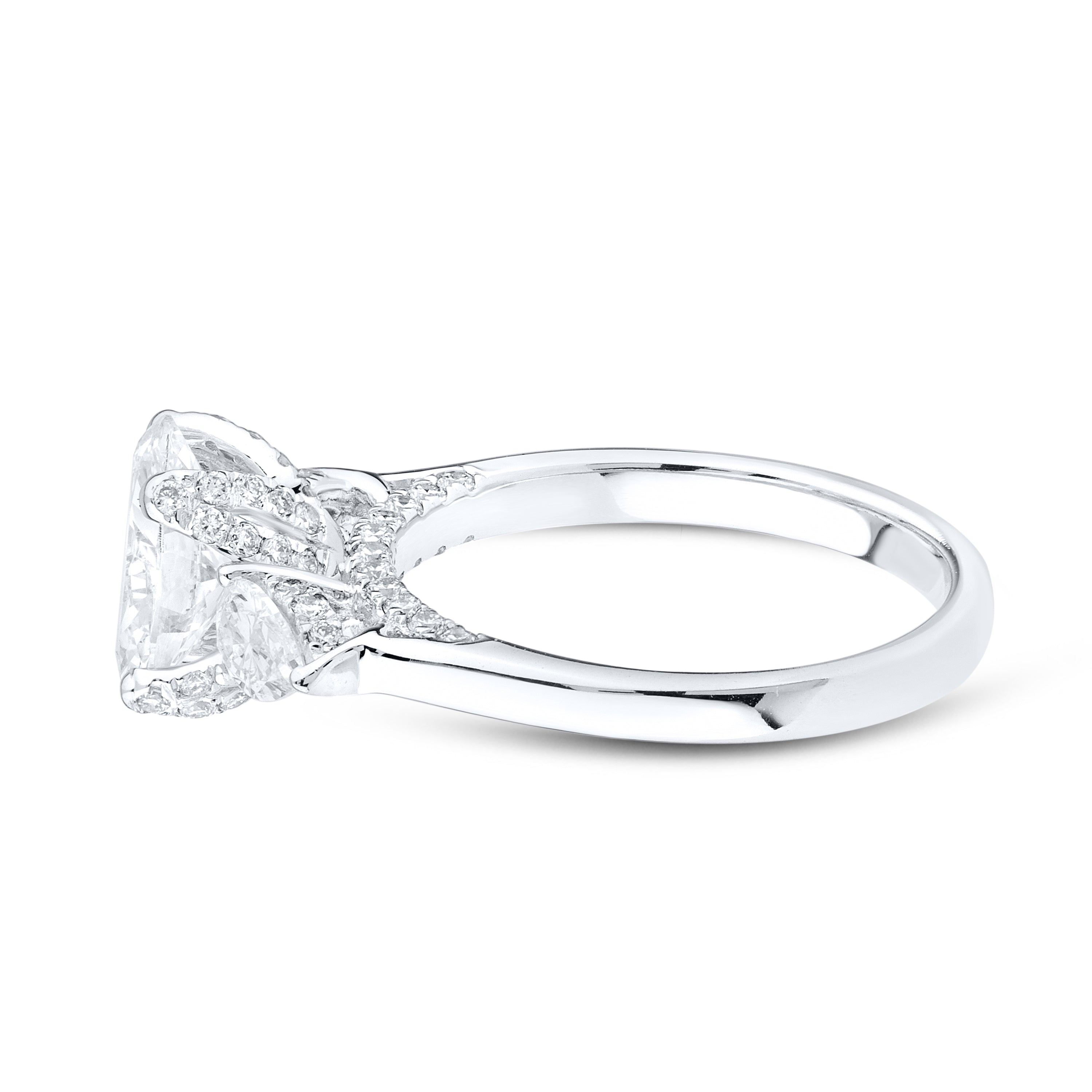 14kt White Gold 2.59 CTW Lab Diamond Engagement Ring