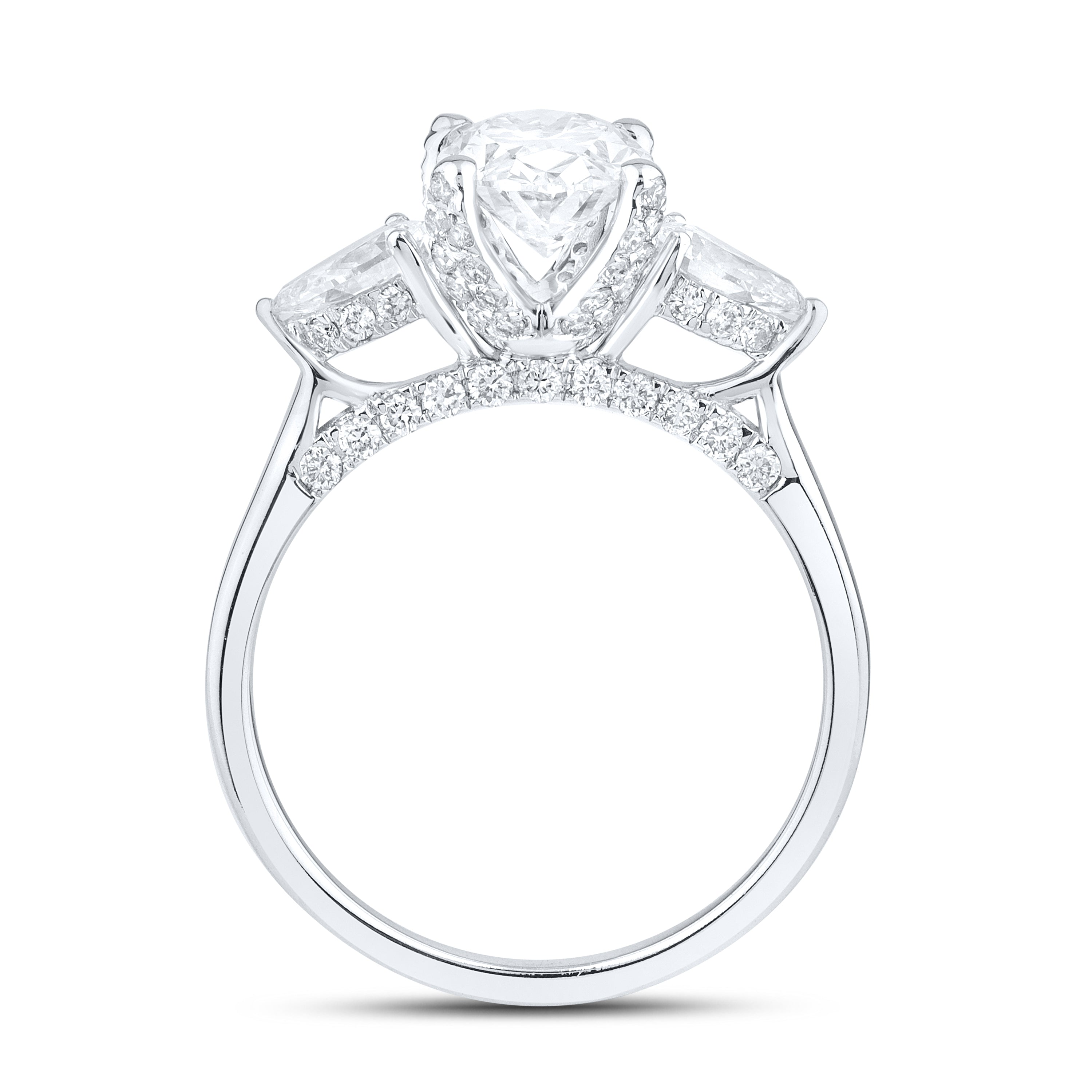 14kt White Gold 2.59 CTW Lab Diamond Engagement Ring