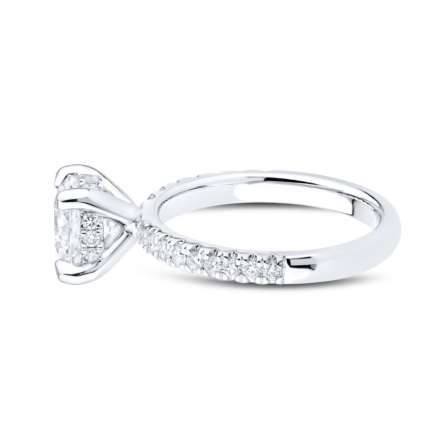 14kt White Gold 2.50 CTW Lab Diamond Round Shape Engagement Ring