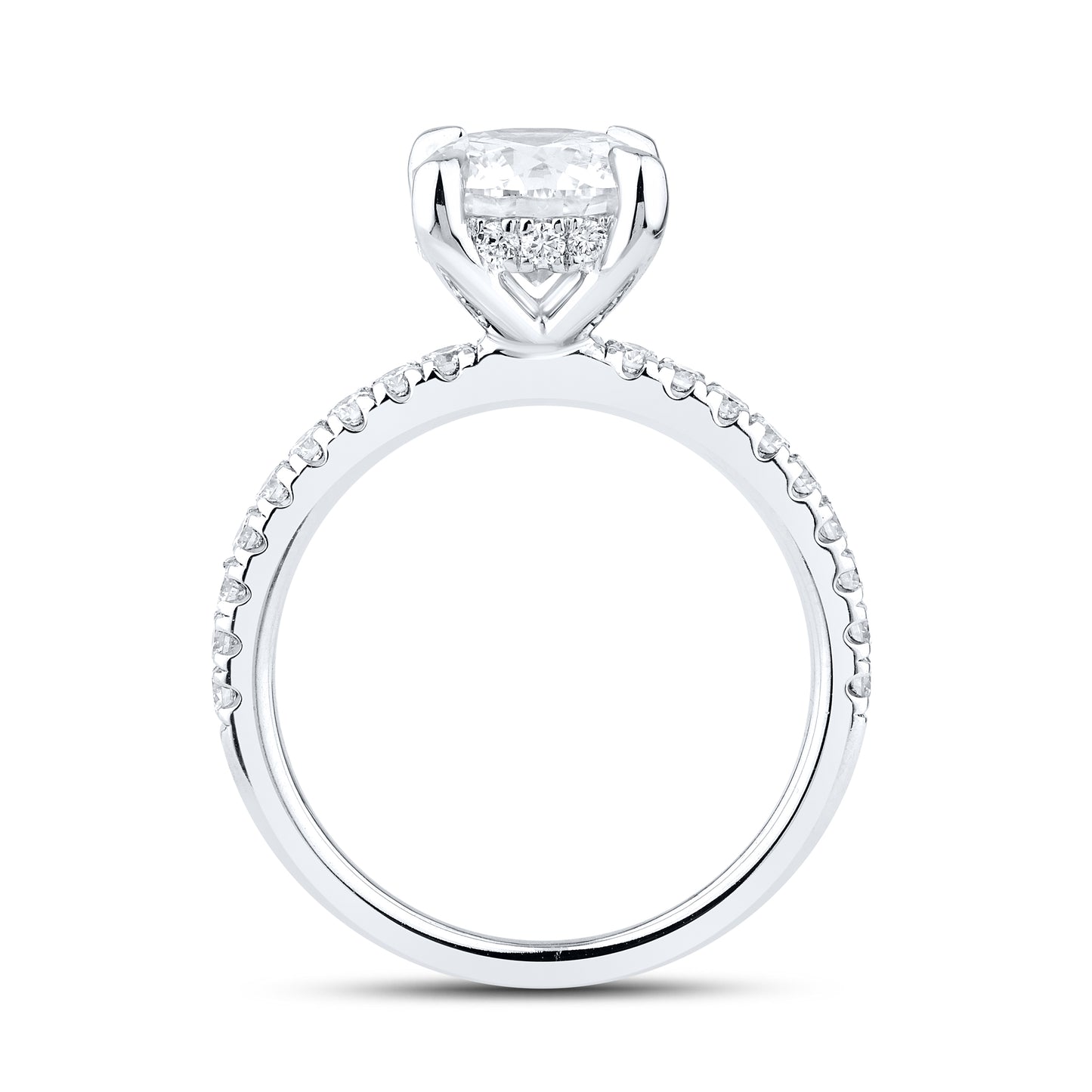14kt White Gold 2.50 CTW Lab Diamond Round Shape Engagement Ring