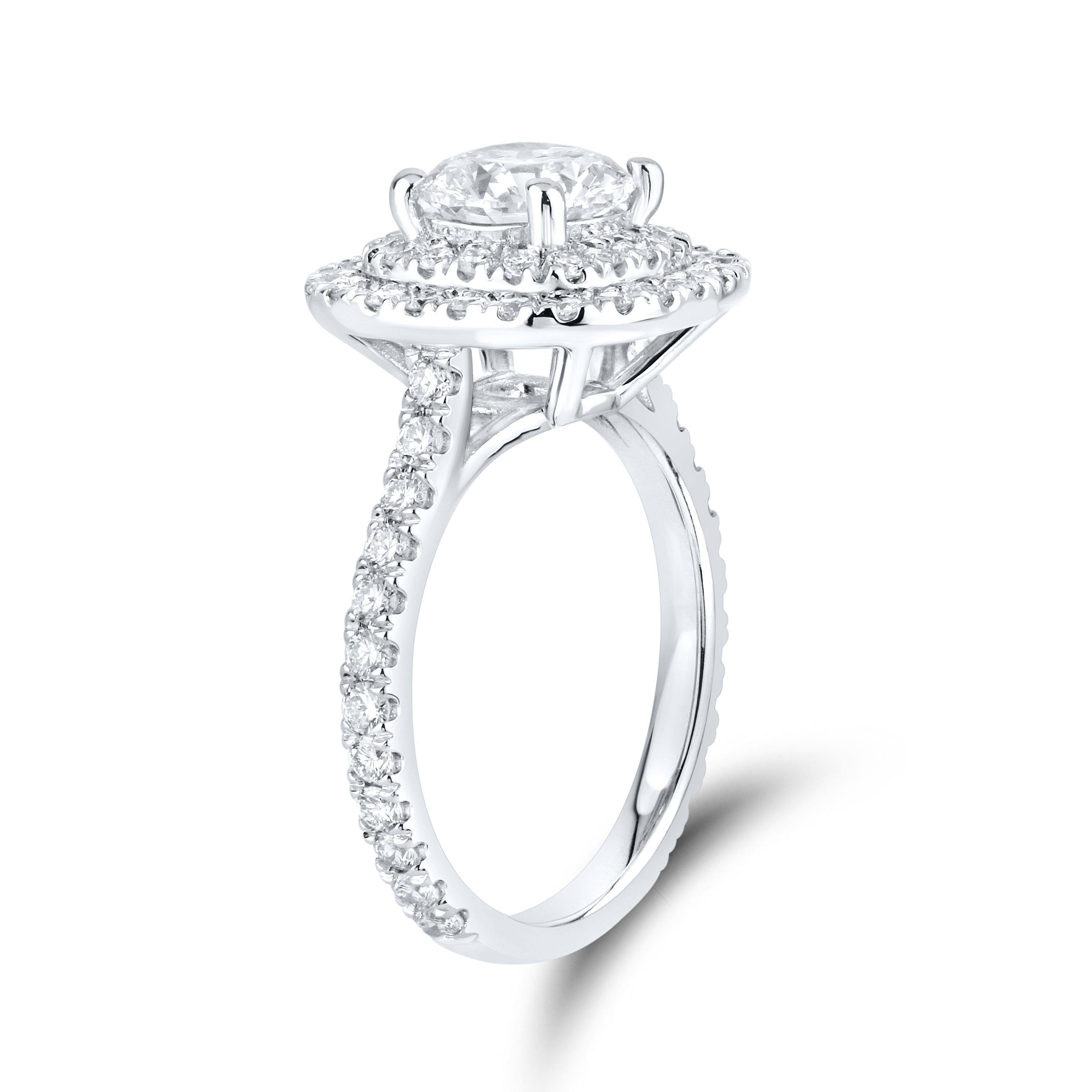 14kt White Gold 2.64 CTW Lab Diamond Bridal Ring