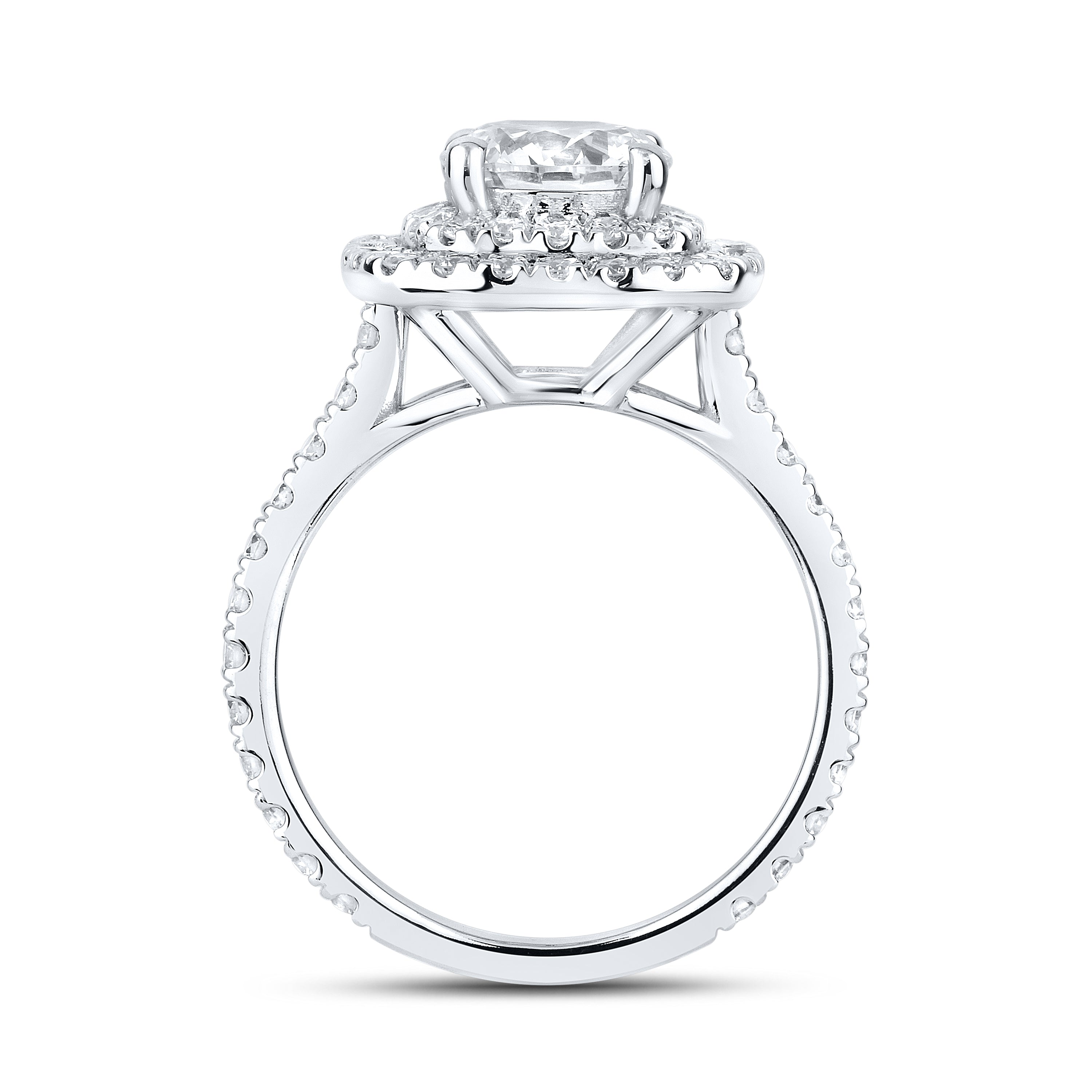 14kt White Gold 2.64 CTW Lab Diamond Bridal Ring