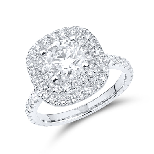 14kt White Gold 2.64 CTW Lab Diamond Bridal Ring