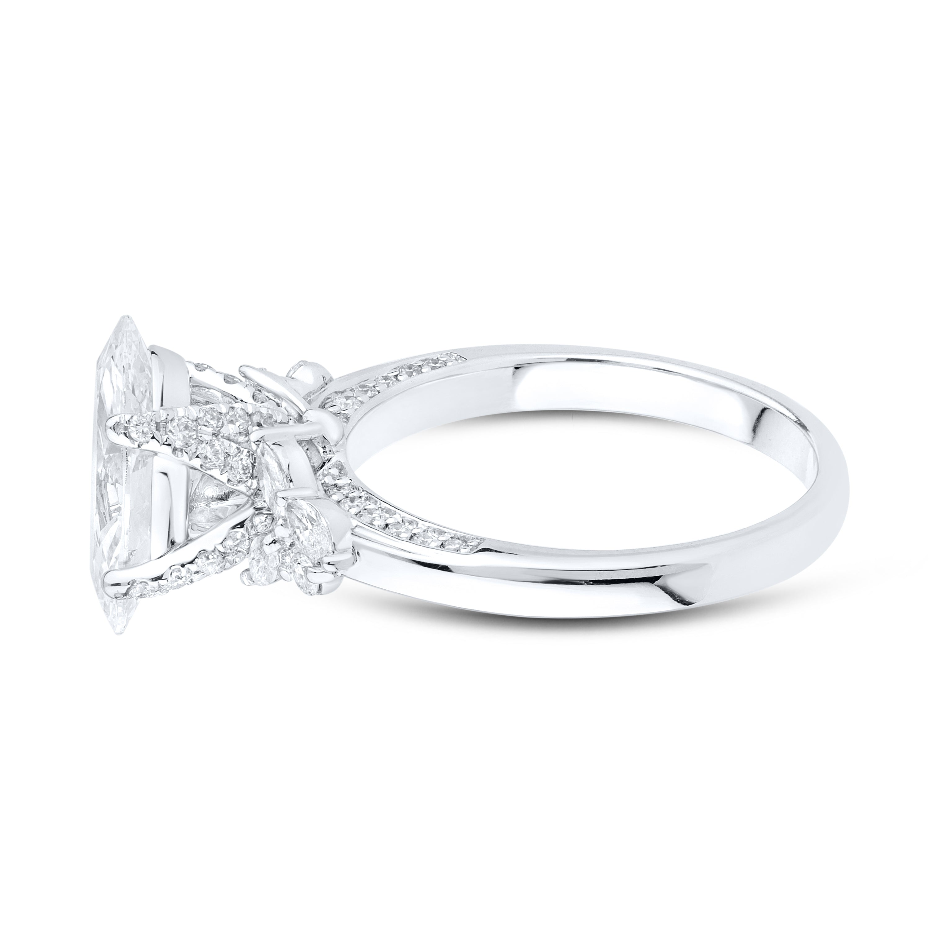 14kt White Gold 2.72 CTW Lab Diamond Engagement Ring
