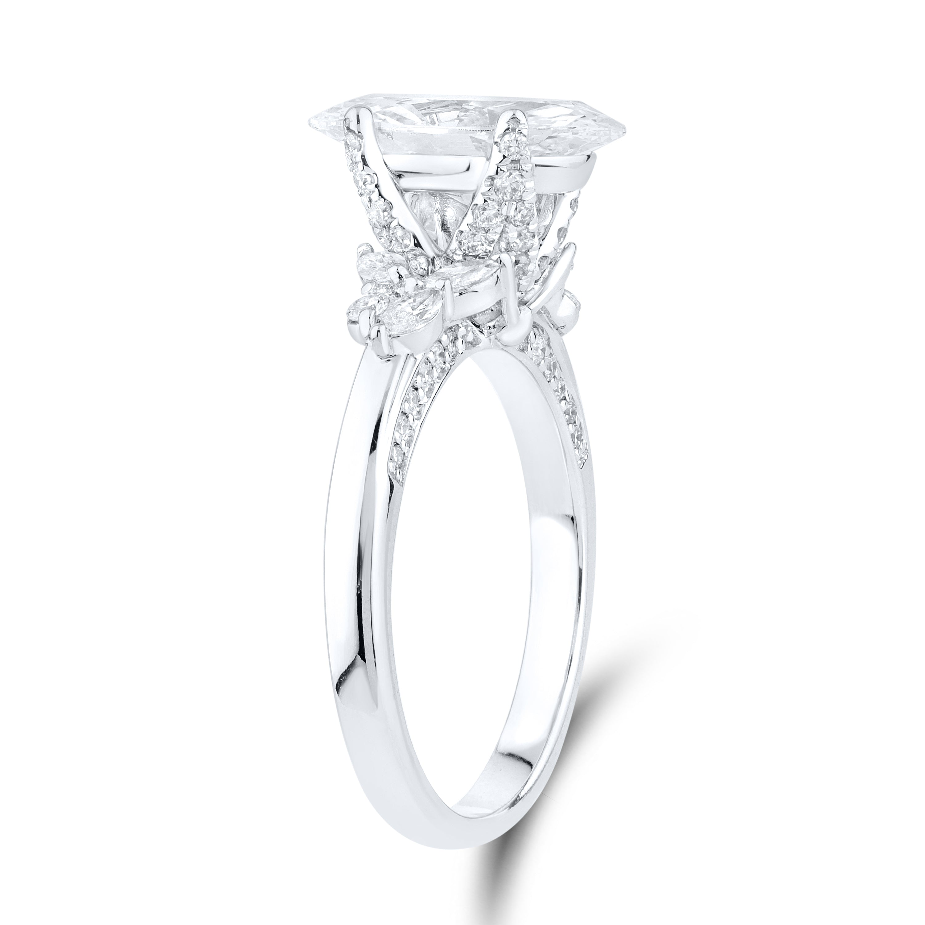 14kt White Gold 2.72 CTW Lab Diamond Engagement Ring