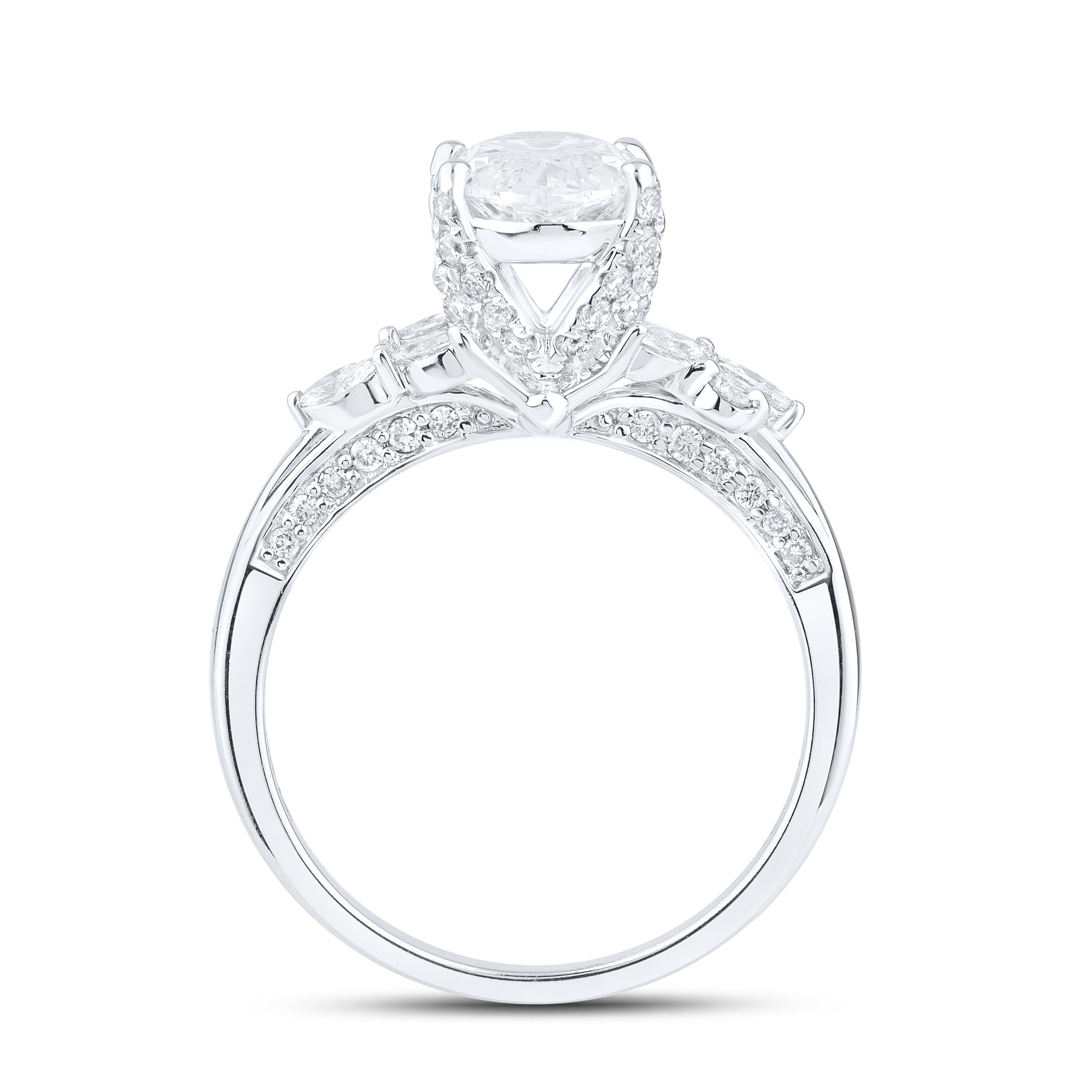 14kt White Gold 2.72 CTW Lab Diamond Engagement Ring