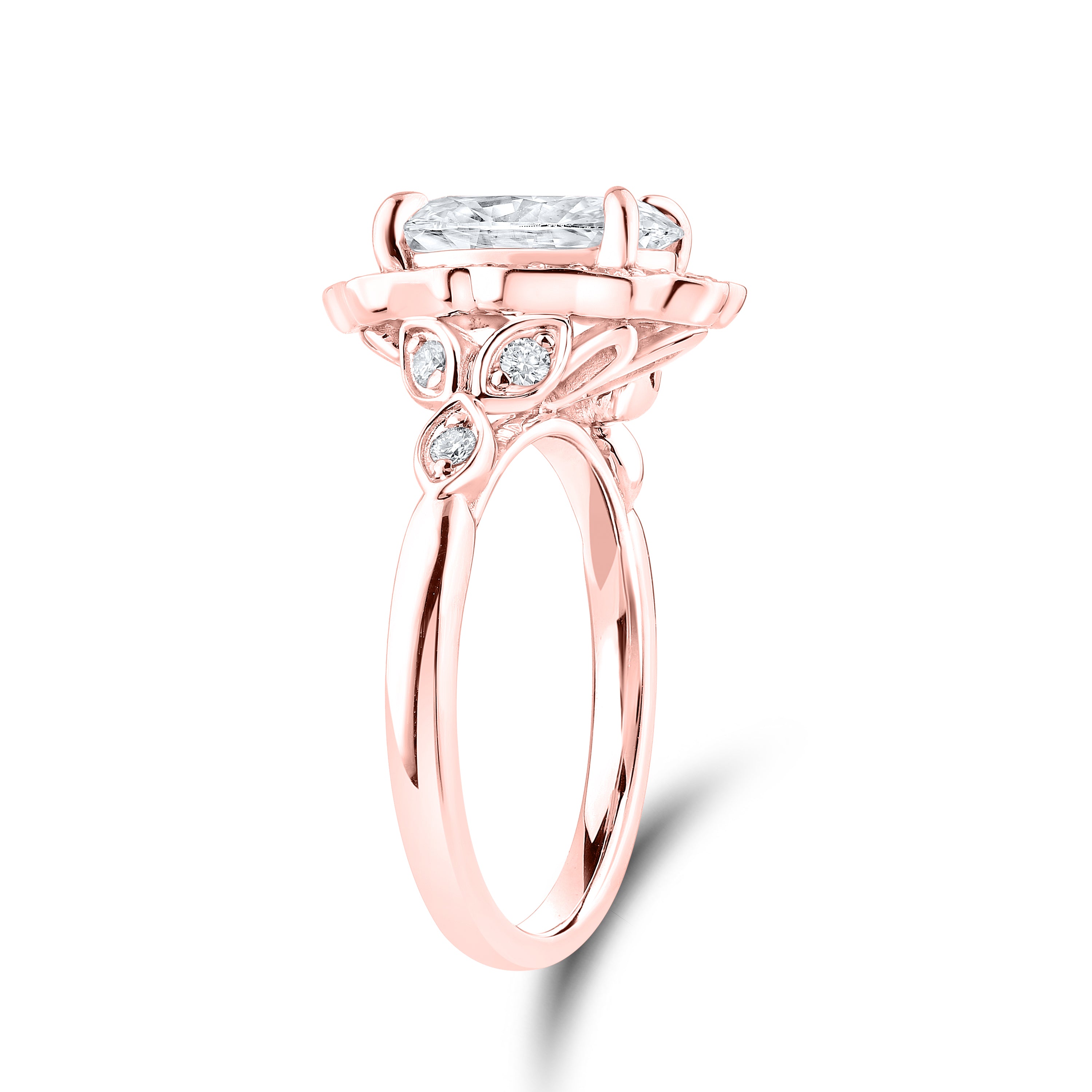 14kt Rose Gold 2.33 CTW Lab Diamond Engagement Ring