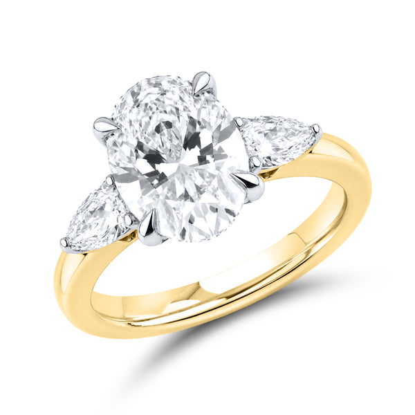14kt Yellow Gold 2.32 CTW  Lab Diamond Engagement Ring