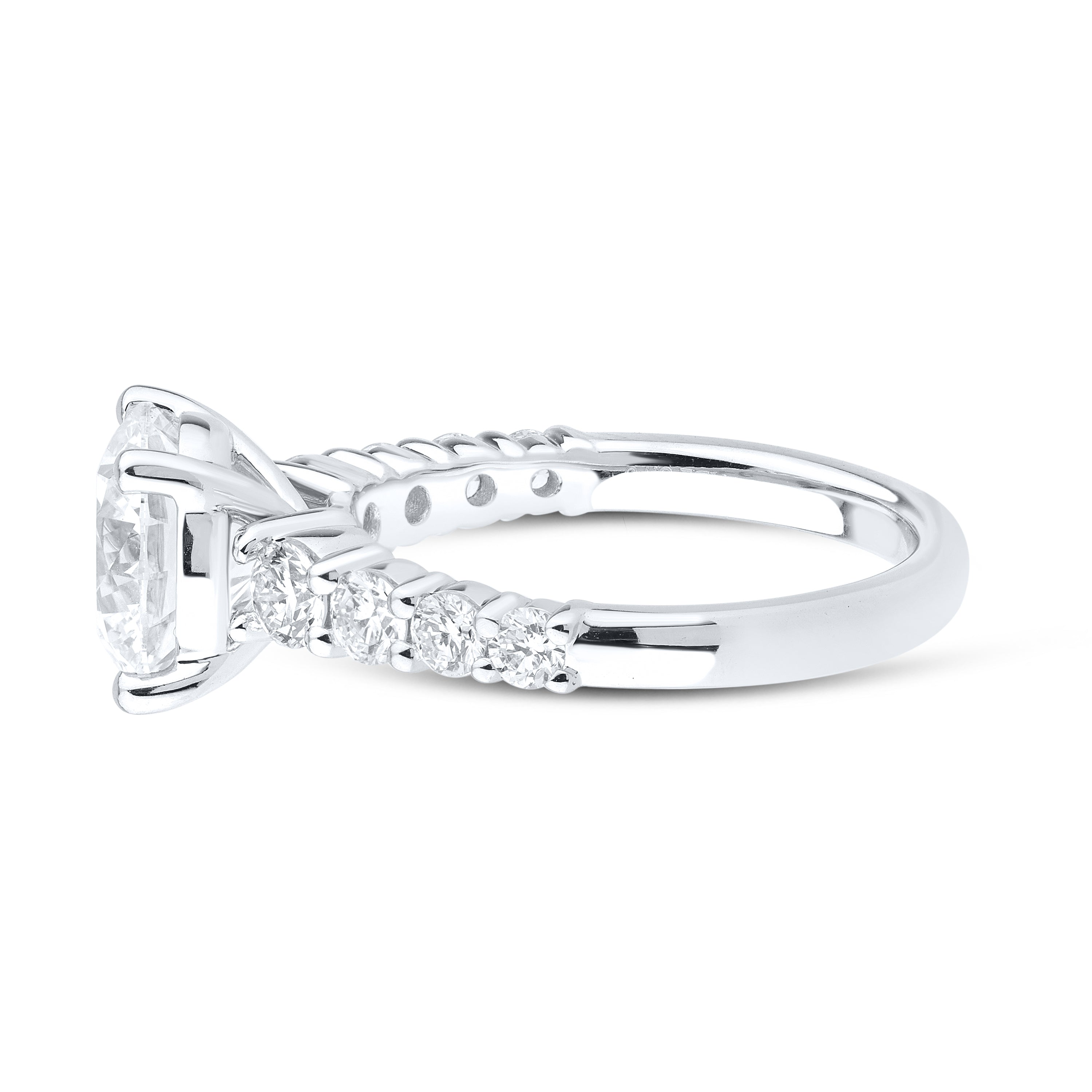 14kt White Gold 3.75 CTW Lab Diamond Engagement Ring